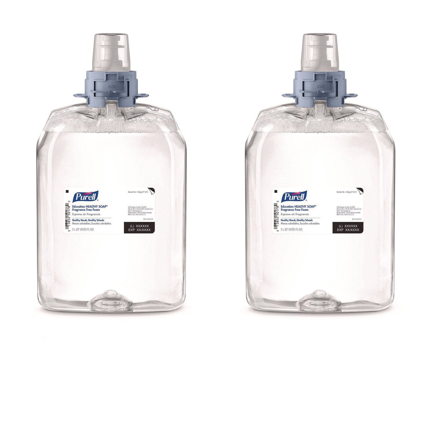 2.11 quart - Dirt Remover, Kill Germs - Skin, School - Moisturizing - Clear - Fragrance-free, Dye-free, Bio-based - 2 / Carton