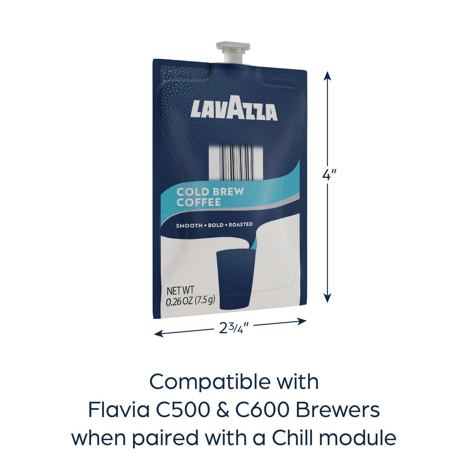 Compatible with Flavia Creation 300 with Chill Refresh Module, Flavia Creation 600 with Chill Module - Cold Brewed, Ice Coffee - Light - Freshpack - Cocoa - Kosher - 80 / Carton