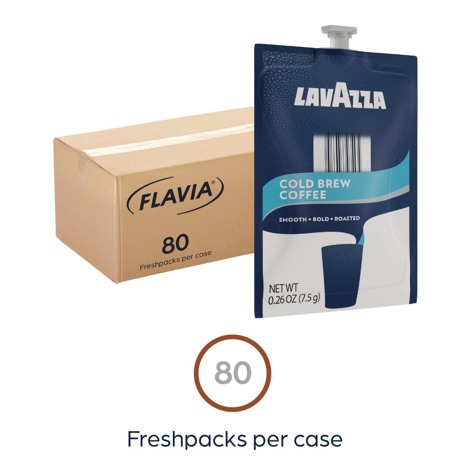 Compatible with Flavia Creation 300 with Chill Refresh Module, Flavia Creation 600 with Chill Module - Cold Brewed, Ice Coffee - Light - Freshpack - Cocoa - Kosher - 80 / Carton