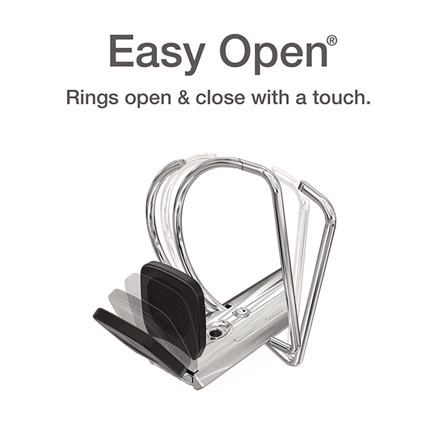Cardinal Premier ONE-TOUCH Easy Open Locking Slant-D Ring Binder, 2" Capacity, 3" Spine, 3 Rings, 530 Sheet Capacity, 4 Pockets, Letter Size, White, 1 Each