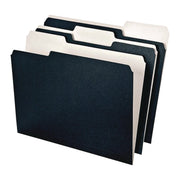 Top Tab Location - Assorted Tab Position - 11 pt. - Black, White - 100% Recycled - 50 / Pack