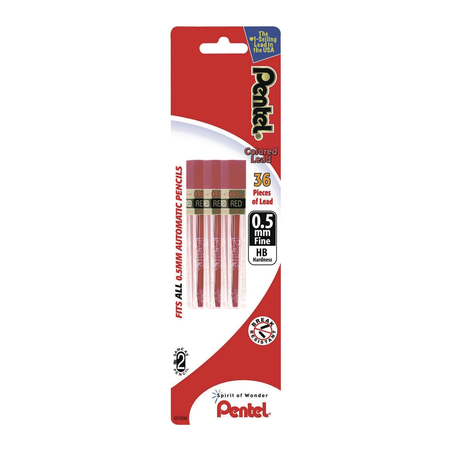 0.5 mm , Fine Point - Red Lead - 12 / Tube