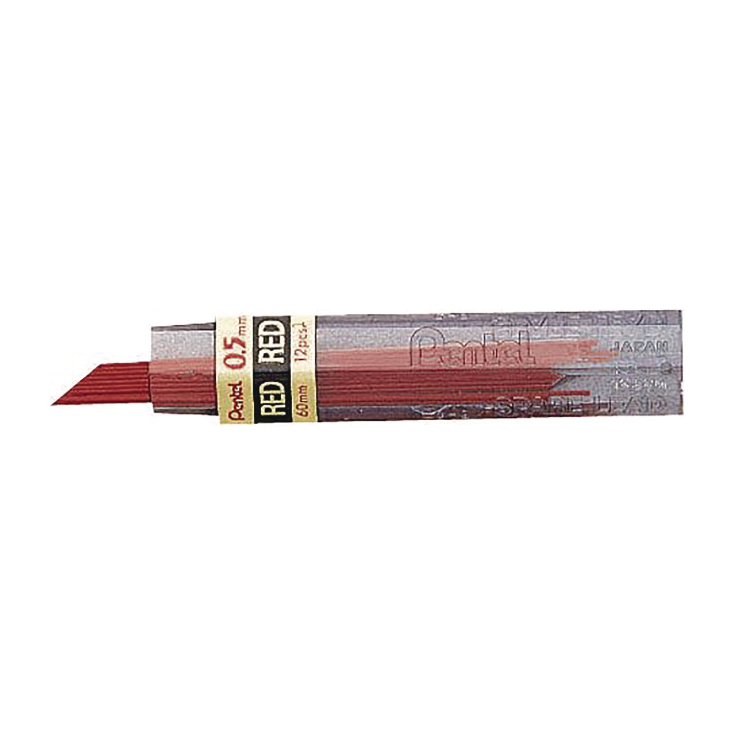 0.5 mm , Fine Point - Red Lead - 12 / Tube