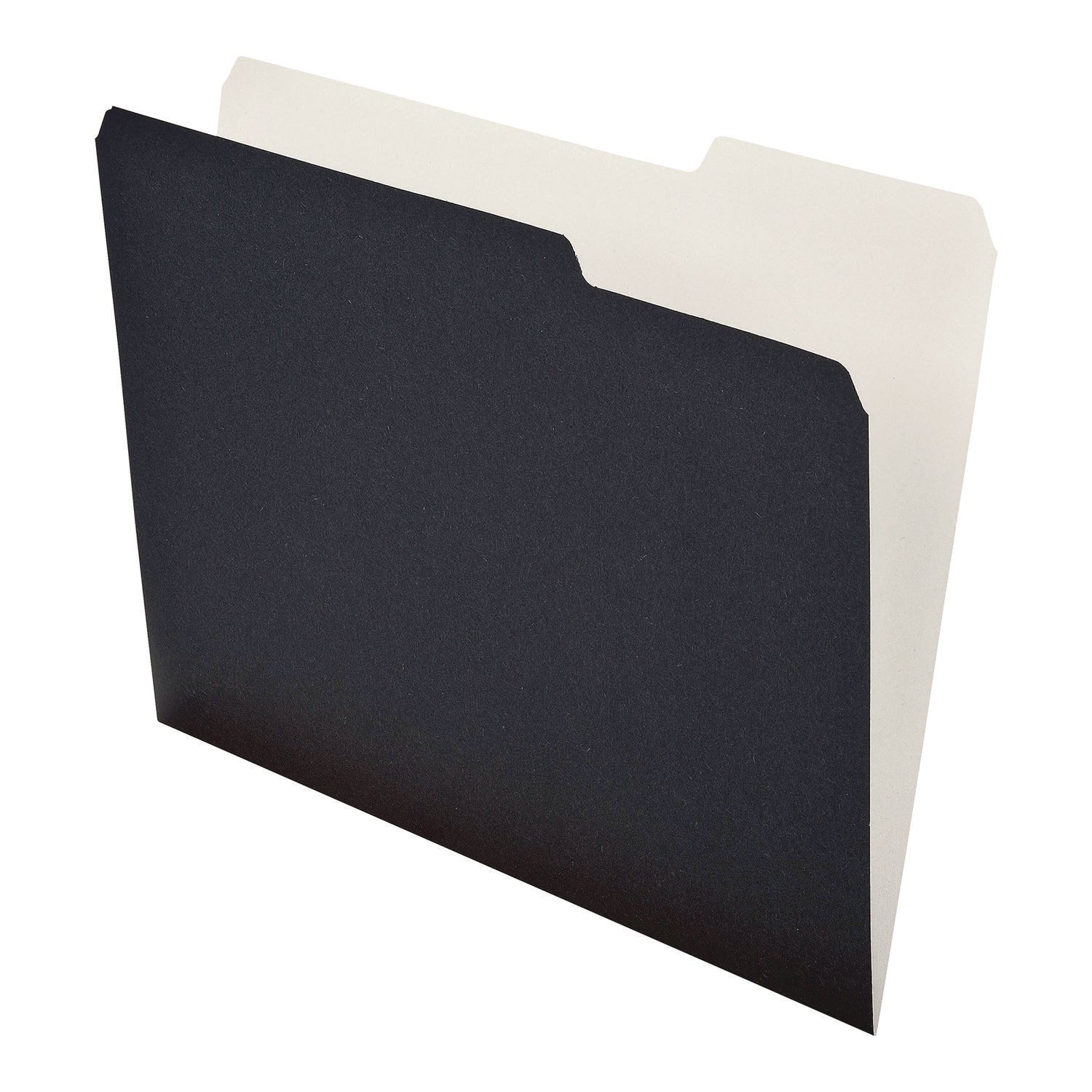 Top Tab Location - Assorted Tab Position - 11 pt. - Black, White - 100% Recycled - 50 / Pack