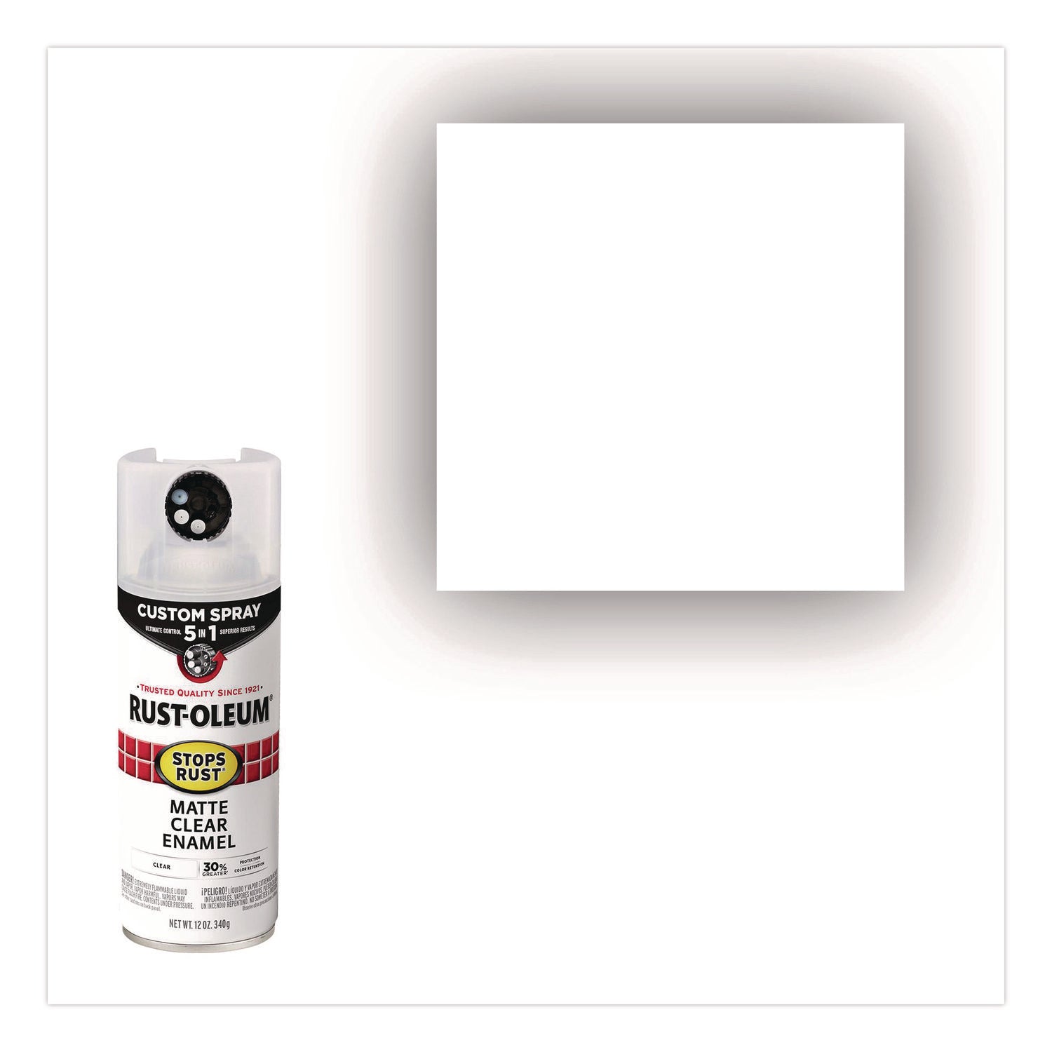 Stops Rust 5-in-1 Spray Paint, Matte Clear, 12 oz Aerosol Can, 6/Carton