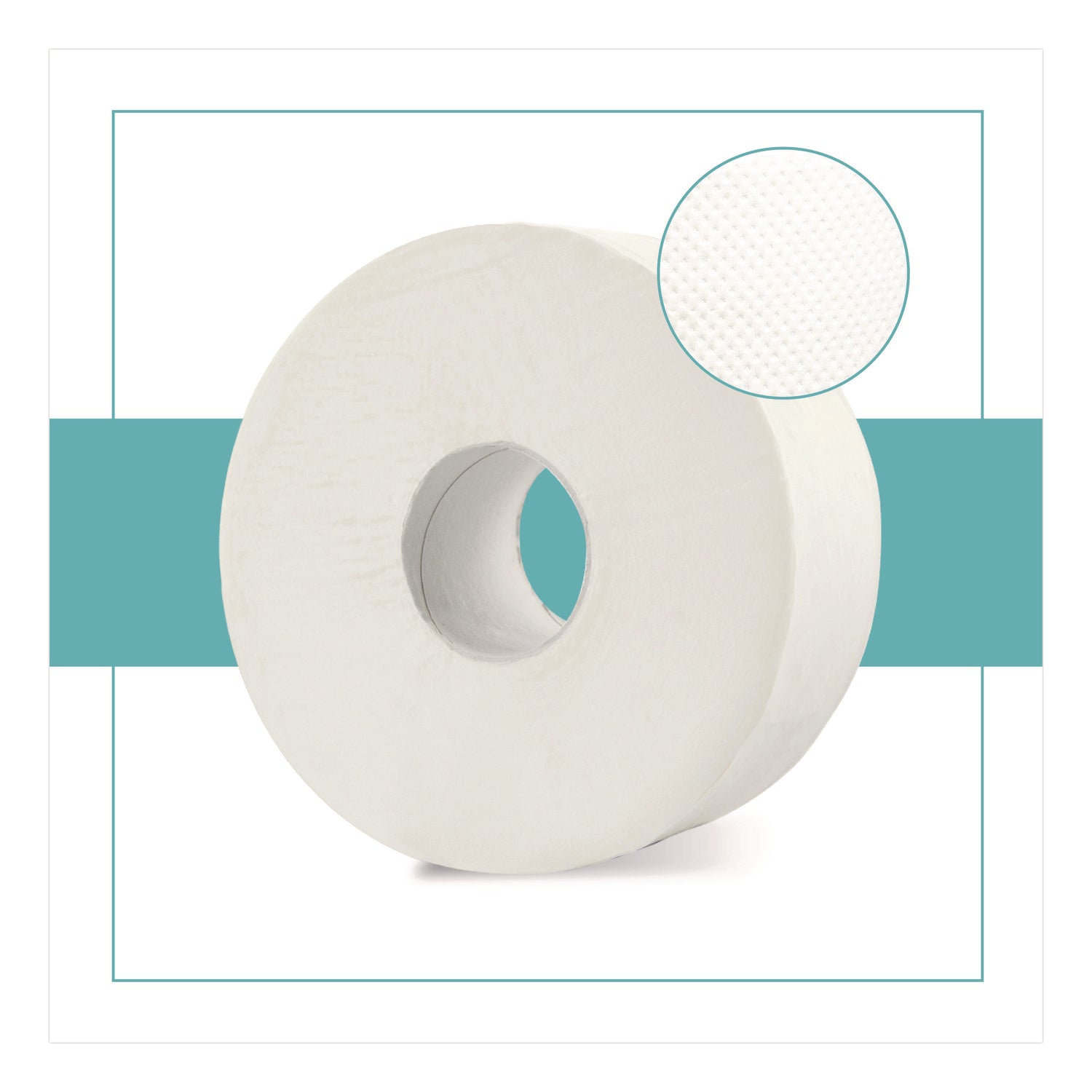 HyTech Seas Mini JRT, Septic Safe, 1-Ply, White, 3.3" x 750 ft, 6 Rolls/Carton