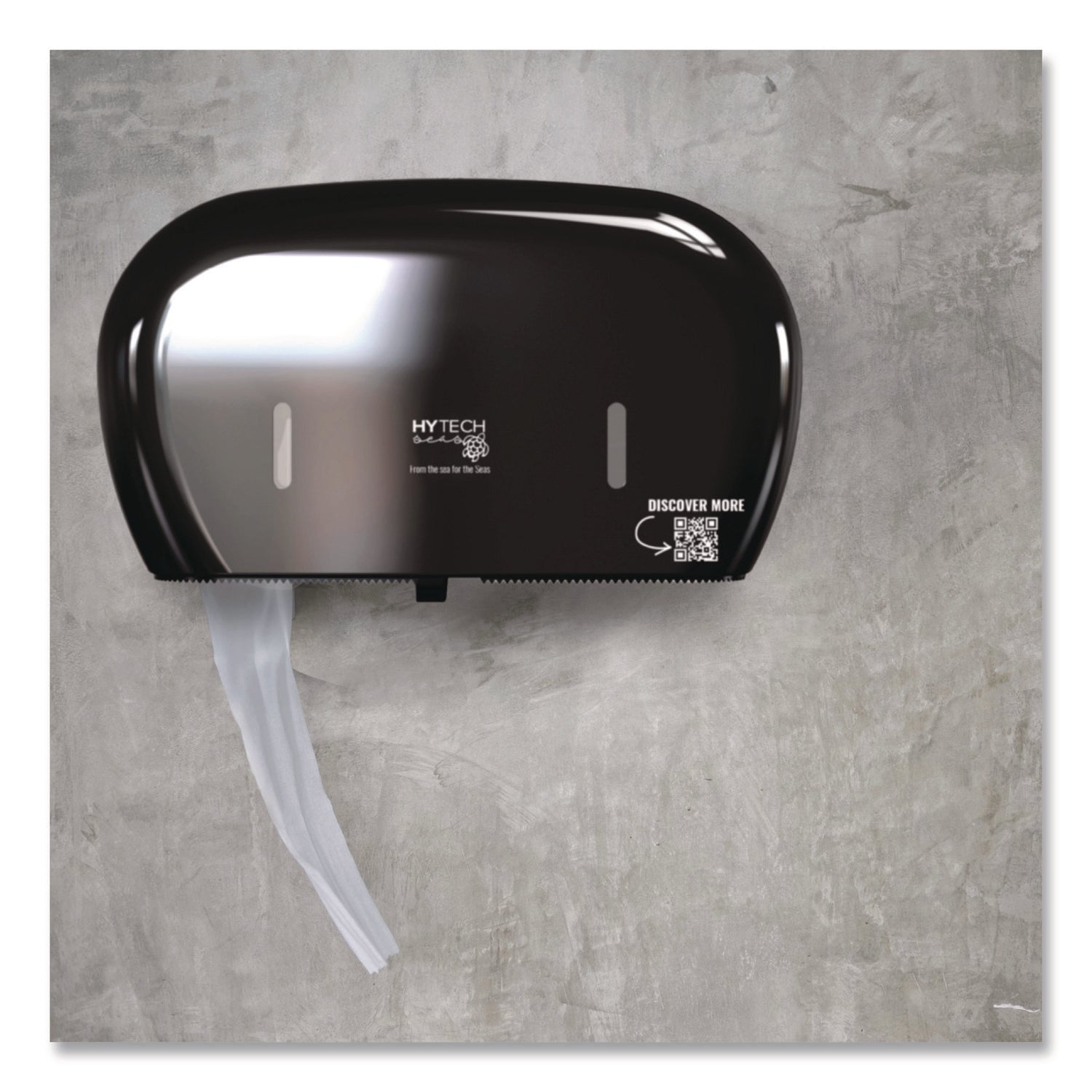 HyTech Seas Mini JRT Twin Dispenser, 5.5 x, 15.7 x 9.8, Black