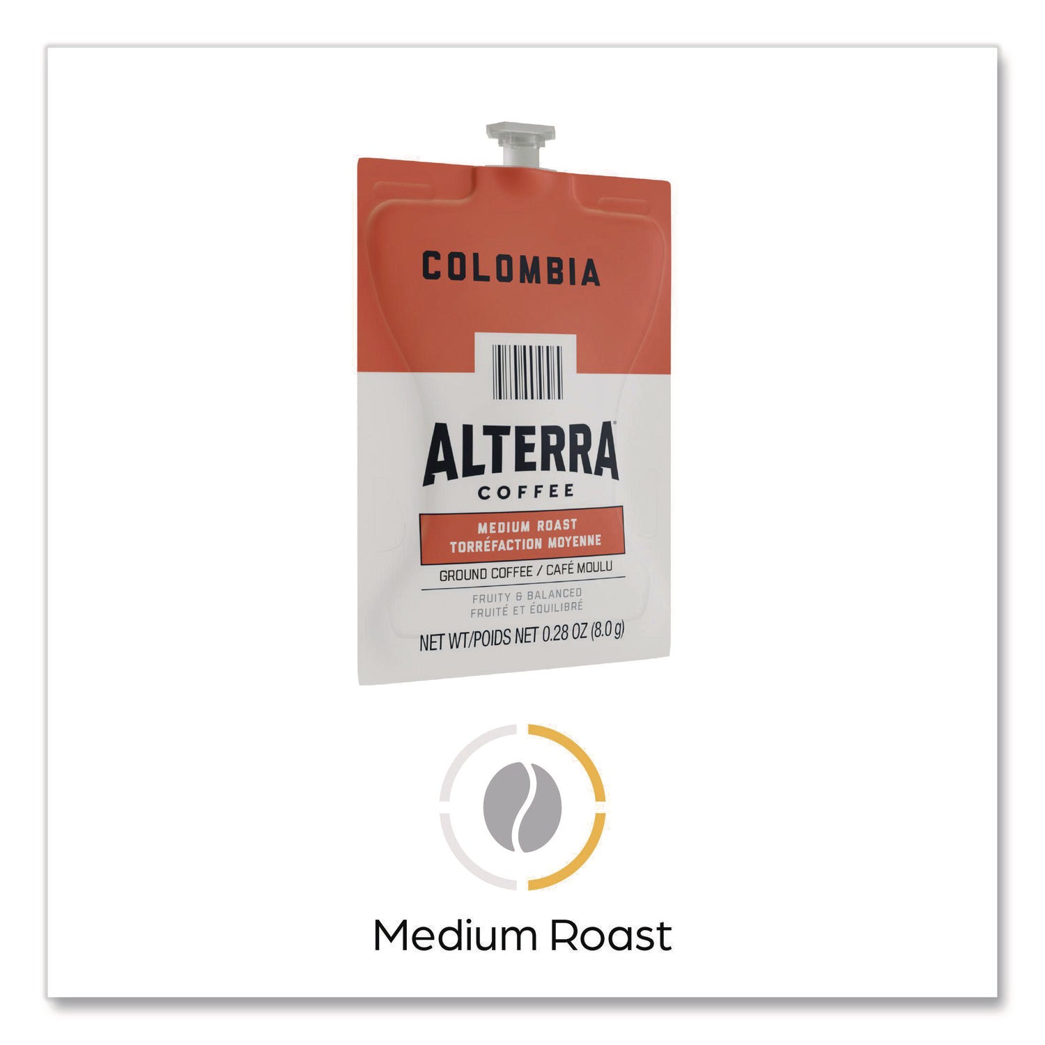 Compatible with Flavia Aroma, Flavia Barista, FLAVIA Creation 600, Flavia Creation 500, Flavia Creation 200, Flavia Creation 150, Flavia Creation 300, Flavia - Hot Coffee - Medium - Freshpack - Colombia, Regular - Kosher - 100 / Carton