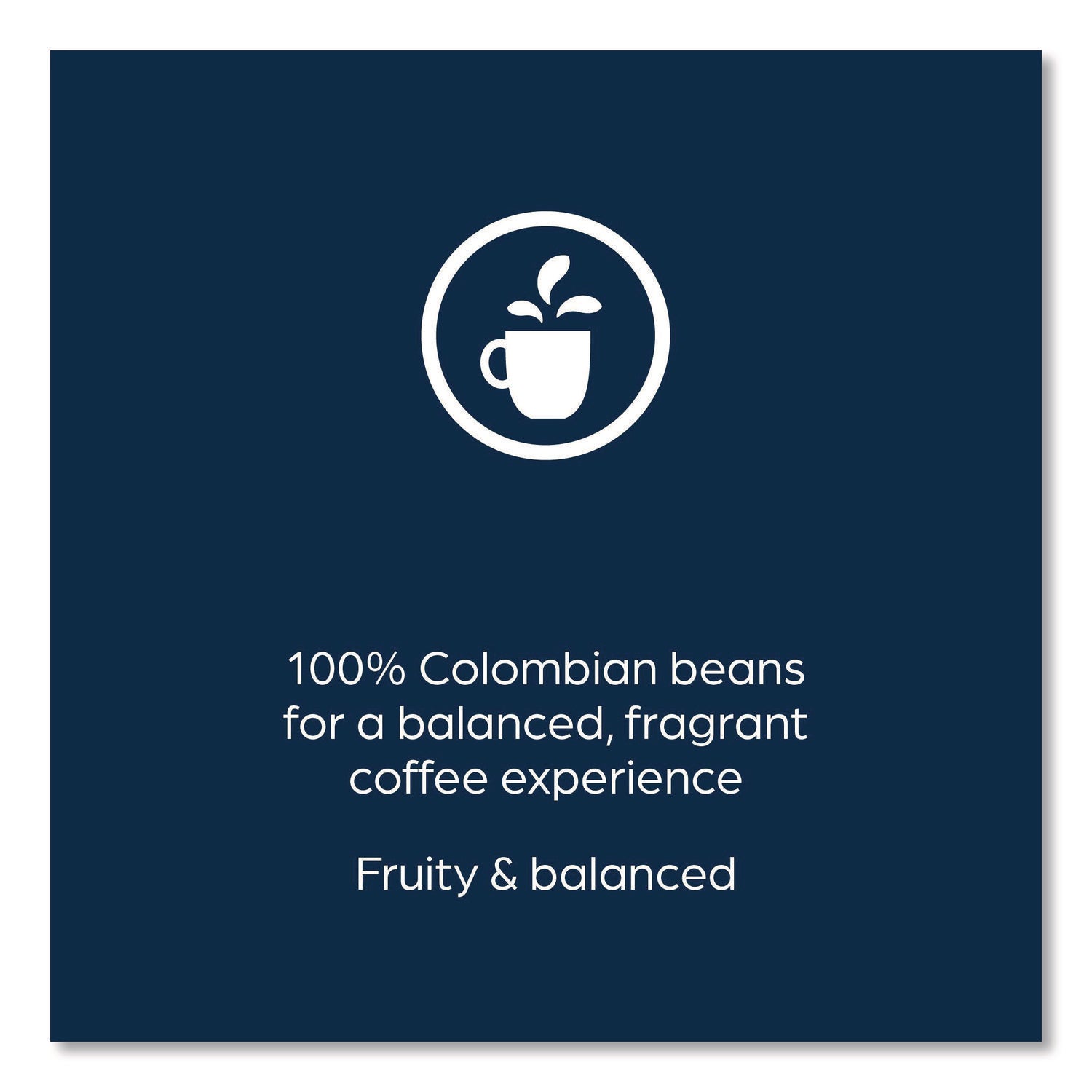 Compatible with Flavia Aroma, Flavia Barista, FLAVIA Creation 600, Flavia Creation 500, Flavia Creation 200, Flavia Creation 150, Flavia Creation 300, Flavia - Hot Coffee - Medium - Freshpack - Colombia, Regular - Kosher - 100 / Carton