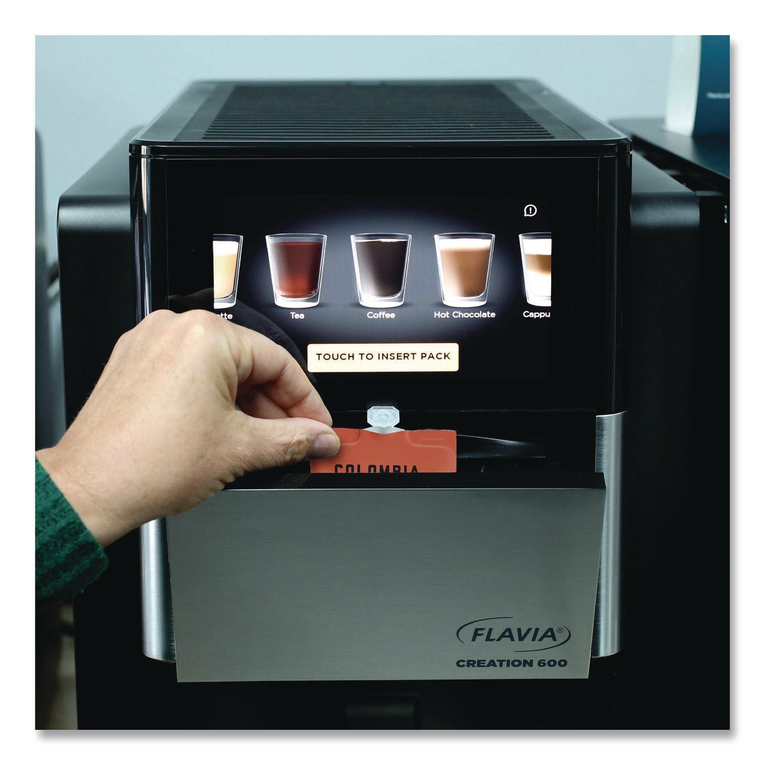 Compatible with Flavia Aroma, Flavia Barista, FLAVIA Creation 600, Flavia Creation 500, Flavia Creation 200, Flavia Creation 150, Flavia Creation 300, Flavia - Hot Coffee - Medium - Freshpack - Colombia, Regular - Kosher - 100 / Carton