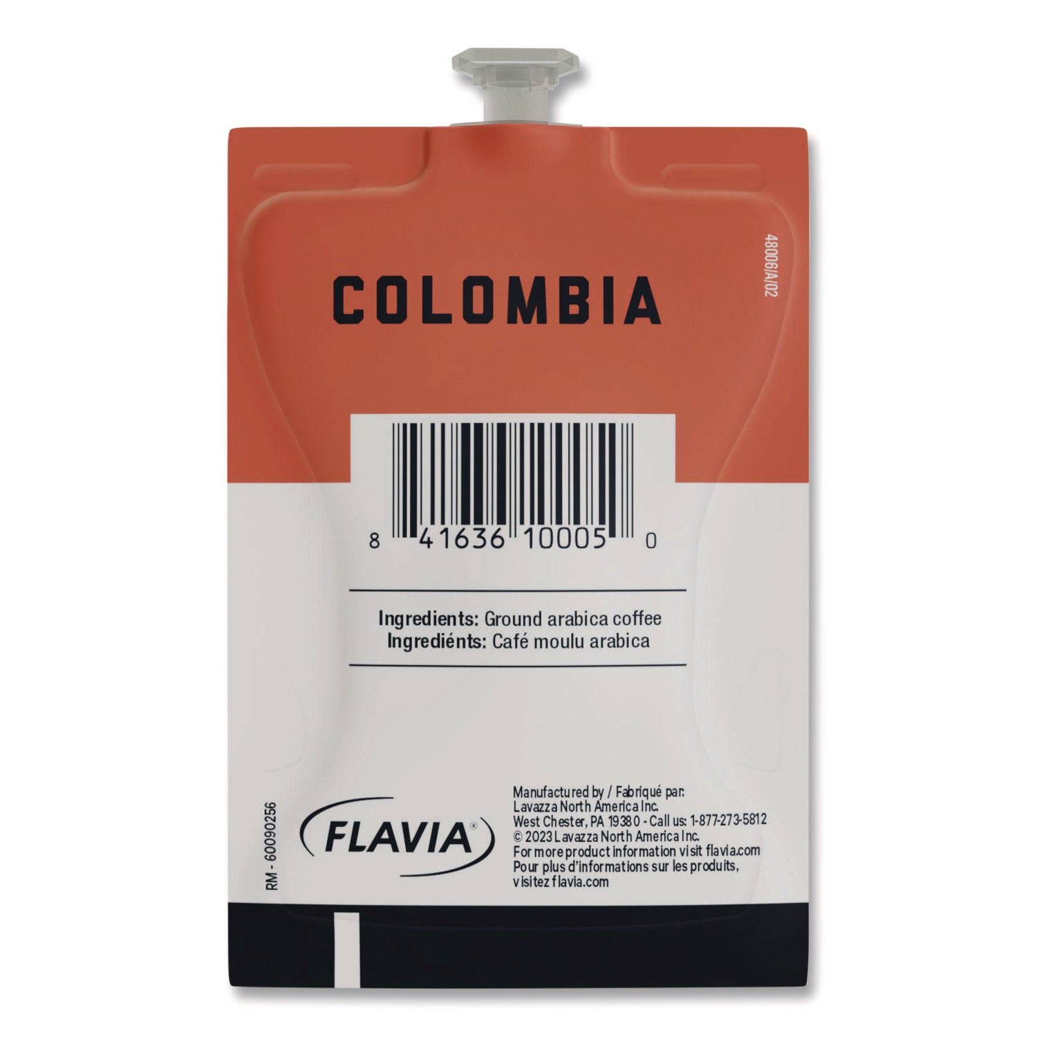 Compatible with Flavia Aroma, Flavia Barista, FLAVIA Creation 600, Flavia Creation 500, Flavia Creation 200, Flavia Creation 150, Flavia Creation 300, Flavia - Hot Coffee - Medium - Freshpack - Colombia, Regular - Kosher - 100 / Carton