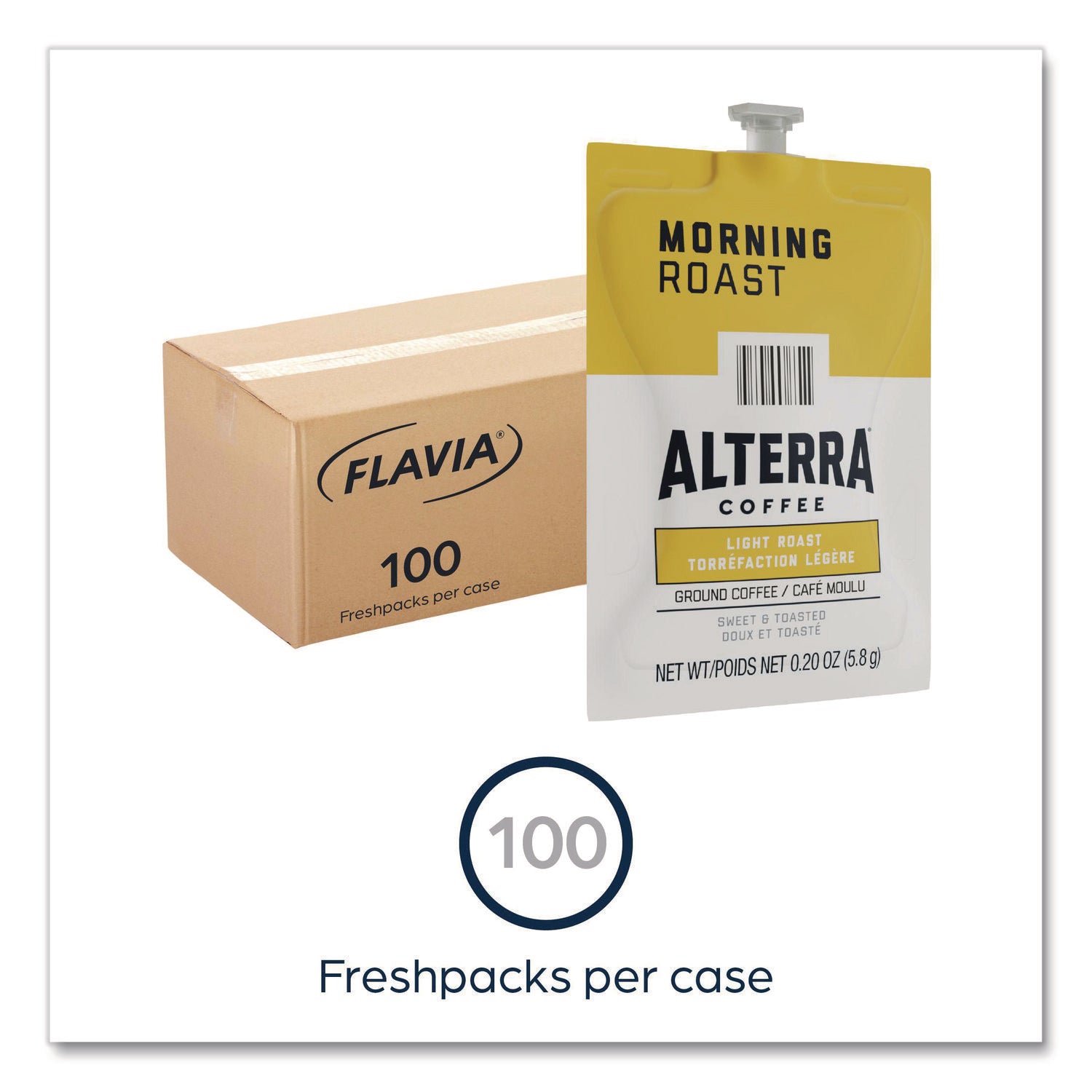 Compatible with Flavia Aroma, Flavia Barista, FLAVIA Creation 600, Flavia Creation 500, Flavia Creation 200, Flavia Creation 150, Flavia Creation 300, Flavia - Hot Coffee - Light - Freshpack - Morning, Regular - Kosher - 100 / Carton