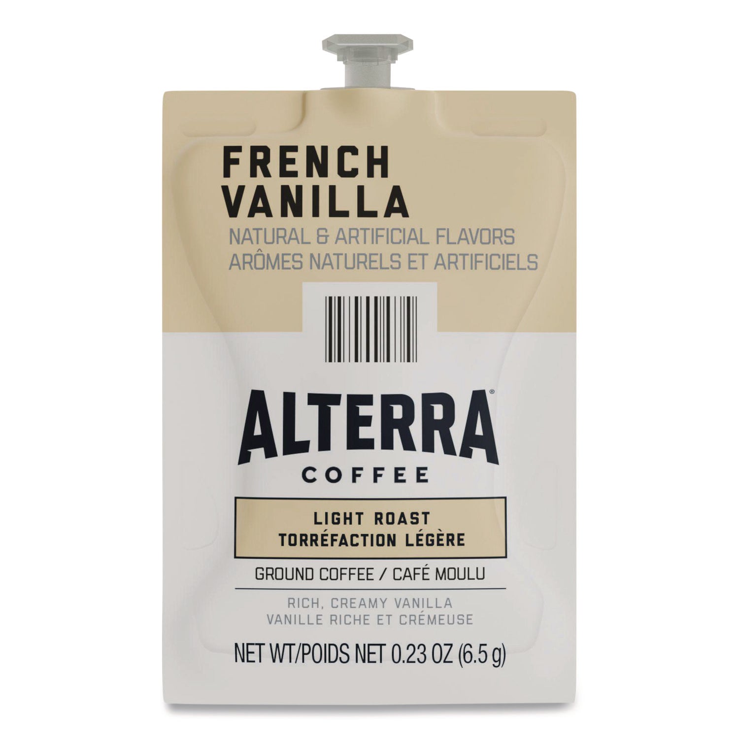 Flavia Freshpack Alterra French Vanilla Flavored Coffee, Light Roast, Kosher, 100 Freshpacks per Carton