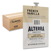 Flavia Freshpack Alterra French Vanilla Flavored Coffee, Light Roast, Kosher, 100 Freshpacks per Carton