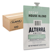 Compatible with Flavia Aroma, Flavia Barista, FLAVIA Creation 600, Flavia Creation 500, Flavia Creation 200, Flavia Creation 150, Flavia Creation 300 - Hot Coffee - Light - Freshpack - Decaf House Blend, Regular - Kosher - Decaffeinated - 100 / Carton