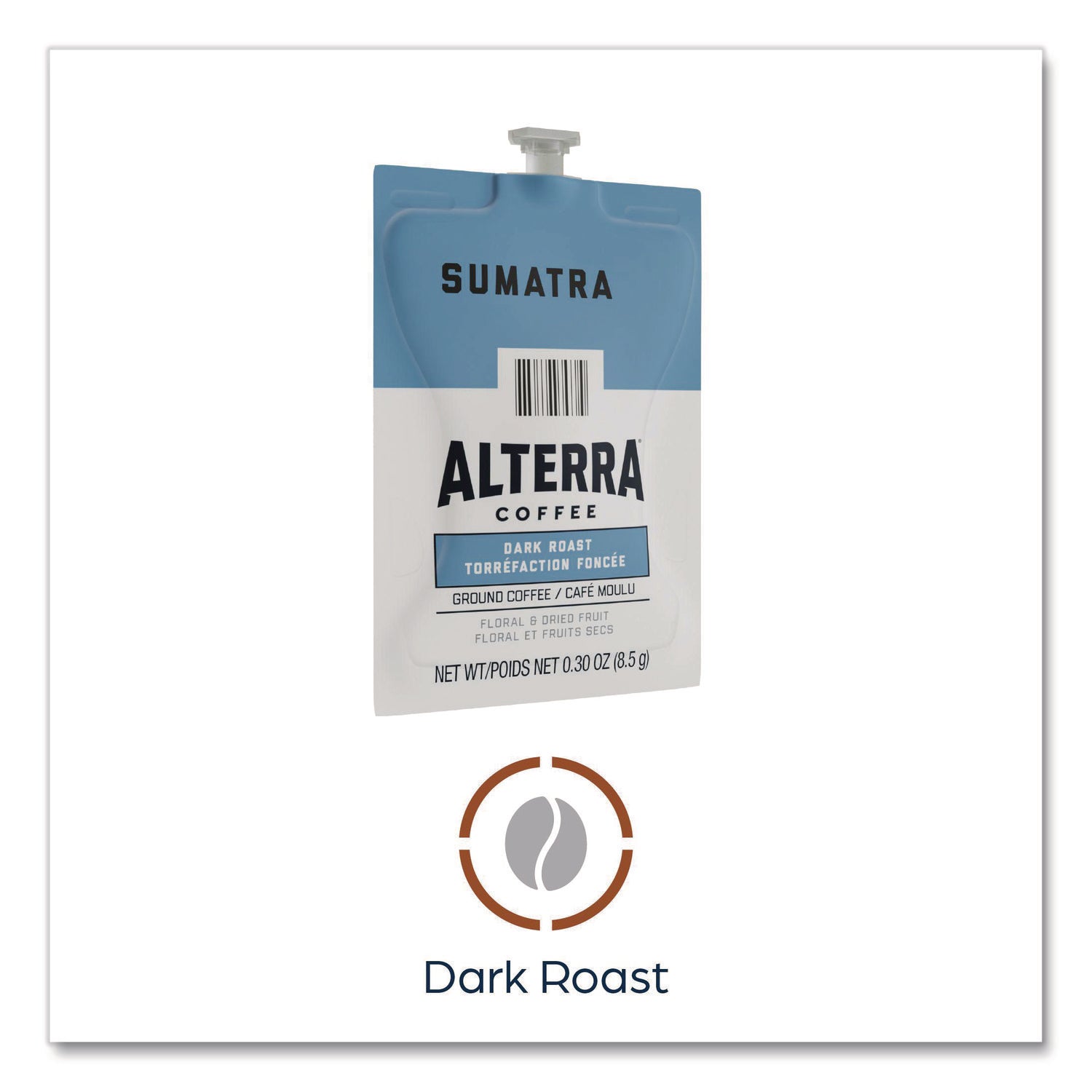Compatible with Flavia Aroma, Flavia Barista, FLAVIA Creation 600, Flavia Creation 500, Flavia Creation 200, Flavia Creation 150, Flavia Creation 300 - Hot Coffee - Dark - Freshpack - Sumatra - Kosher - 100 / Carton