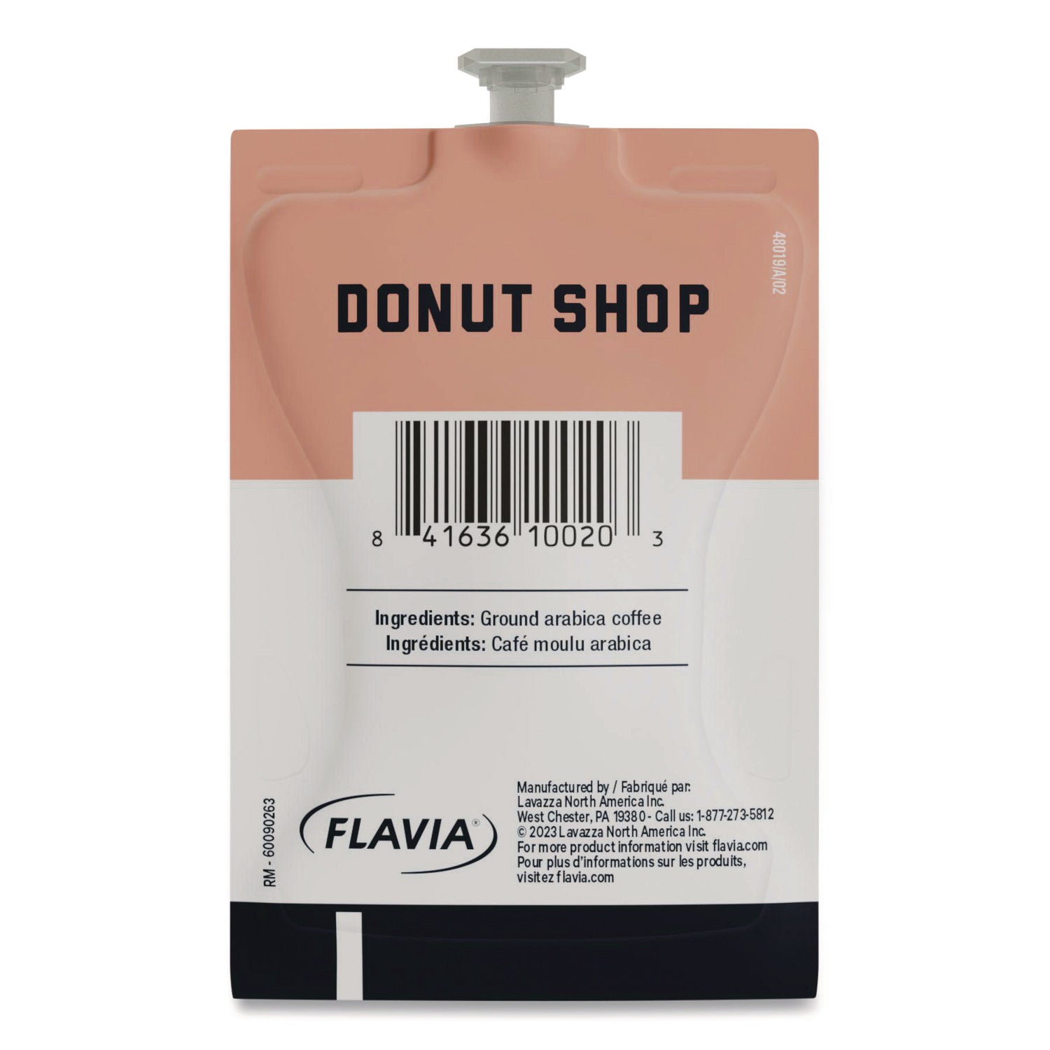 Compatible with Flavia Aroma, Flavia Barista, FLAVIA Creation 600, Flavia Creation 500, Flavia Creation 200, Flavia Creation 150, Flavia Creation 300 - Hot Coffee - Medium - Freshpack - Donut Shop Blend - Kosher - 100 / Carton
