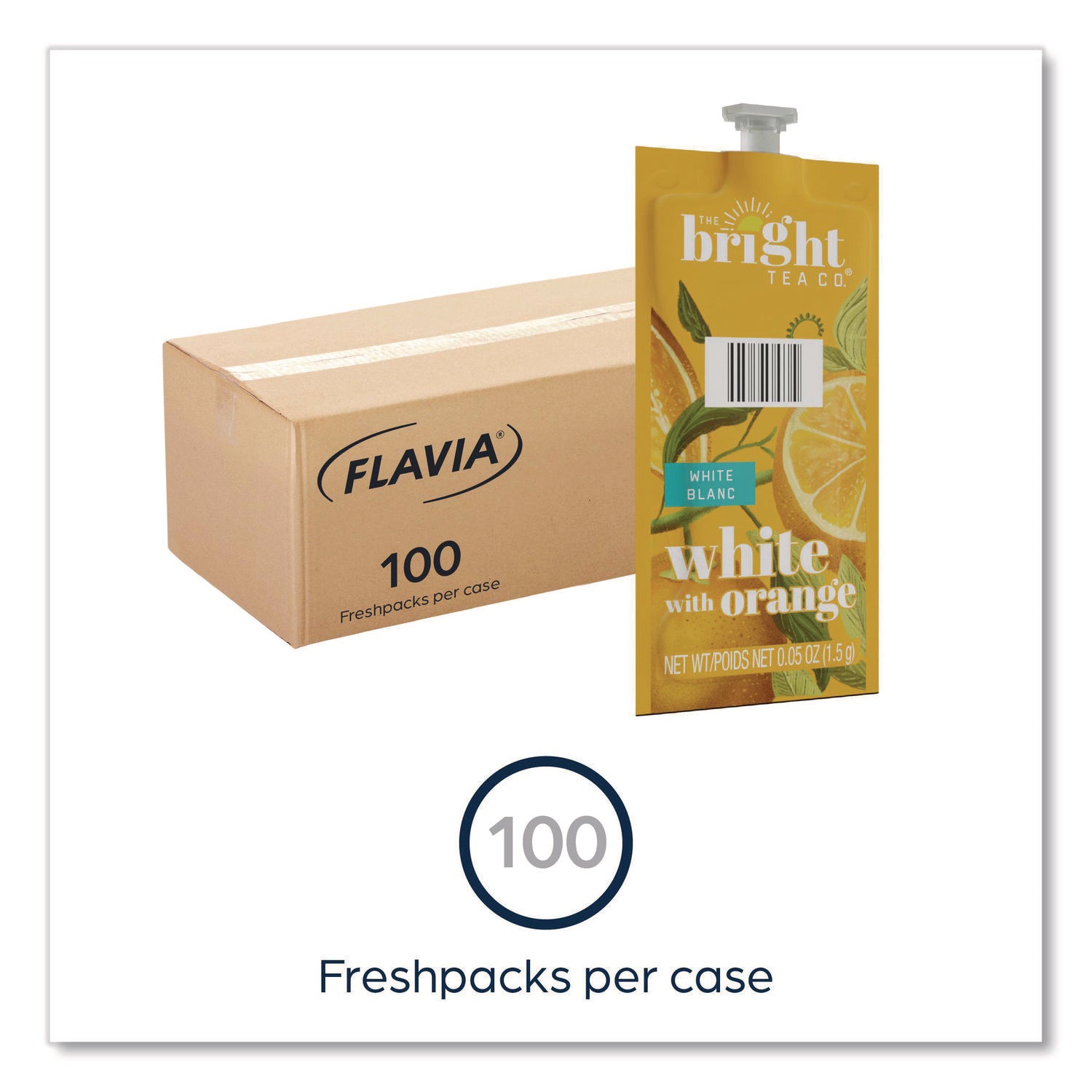 Compatible with Flavia Aroma, Flavia Creation 300, FLAVIA Creation 600 - White Tea - Decaffeinated - Kosher - 100 / Carton