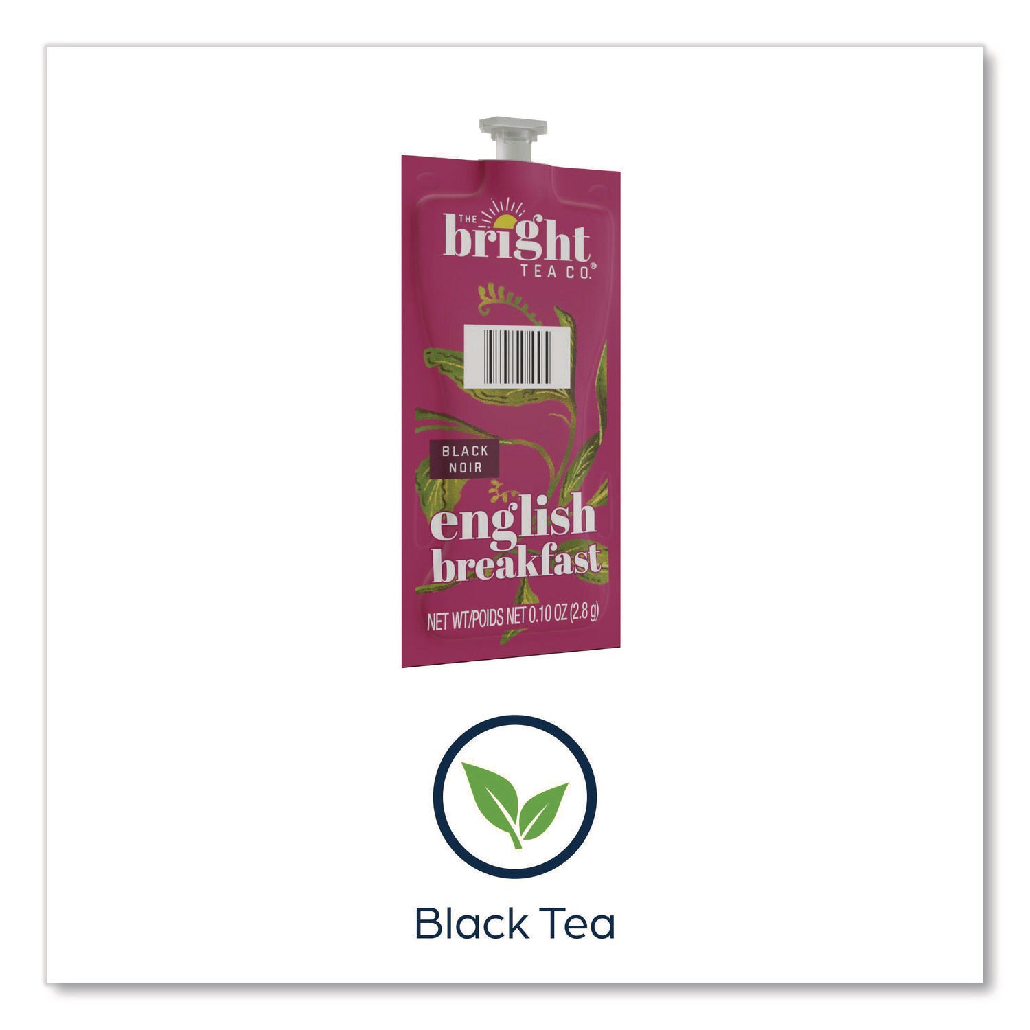 Flavia Bright Tea Co English Breakfast Black Tea Freshpack, Caffeinated, Kosher, 100 Freshpacks per Carton