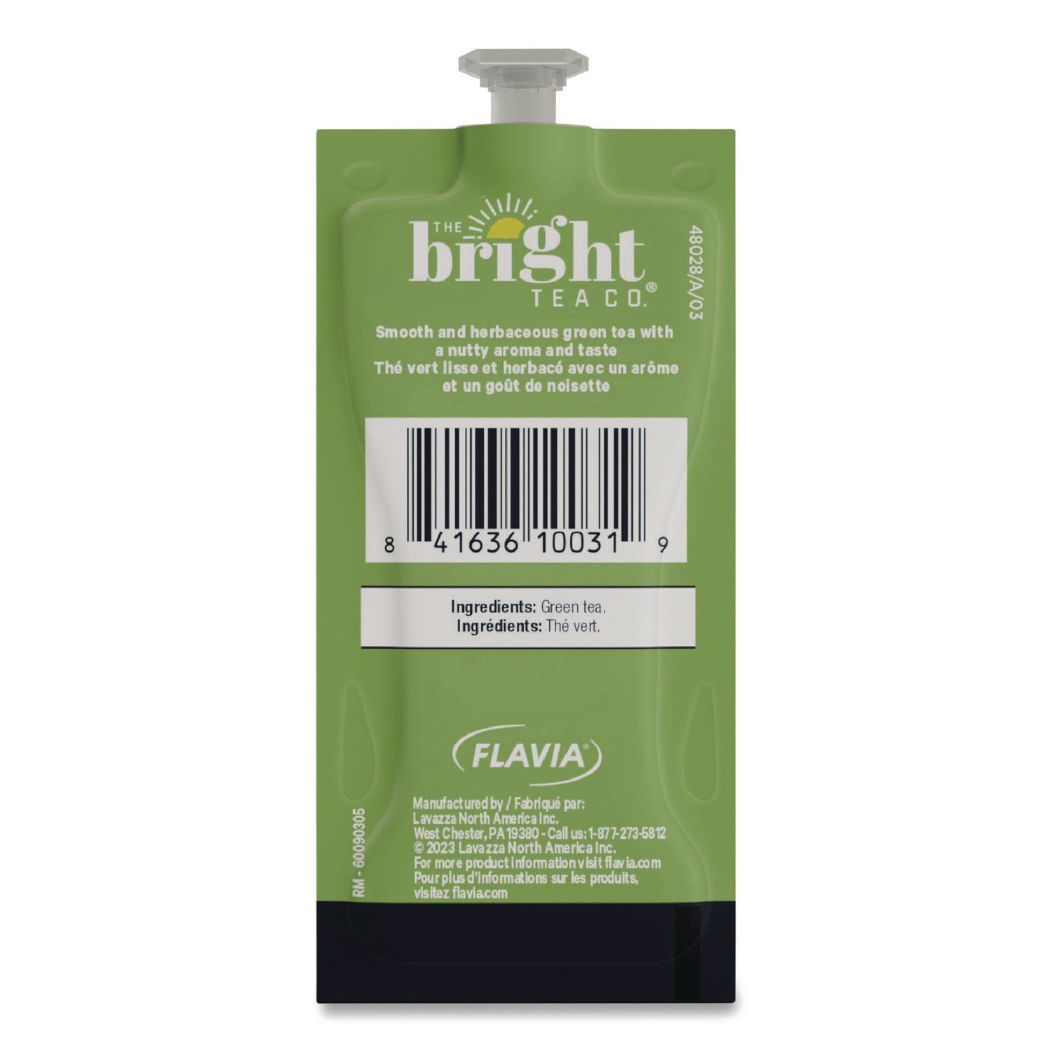 Compatible with Flavia Aroma, Flavia Creation 300, FLAVIA Creation 600, Flavia Creation 150, Flavia Creation 200, Flavia Creation 500 - Green Tea - Caffeinated - Kosher - 100 / Carton