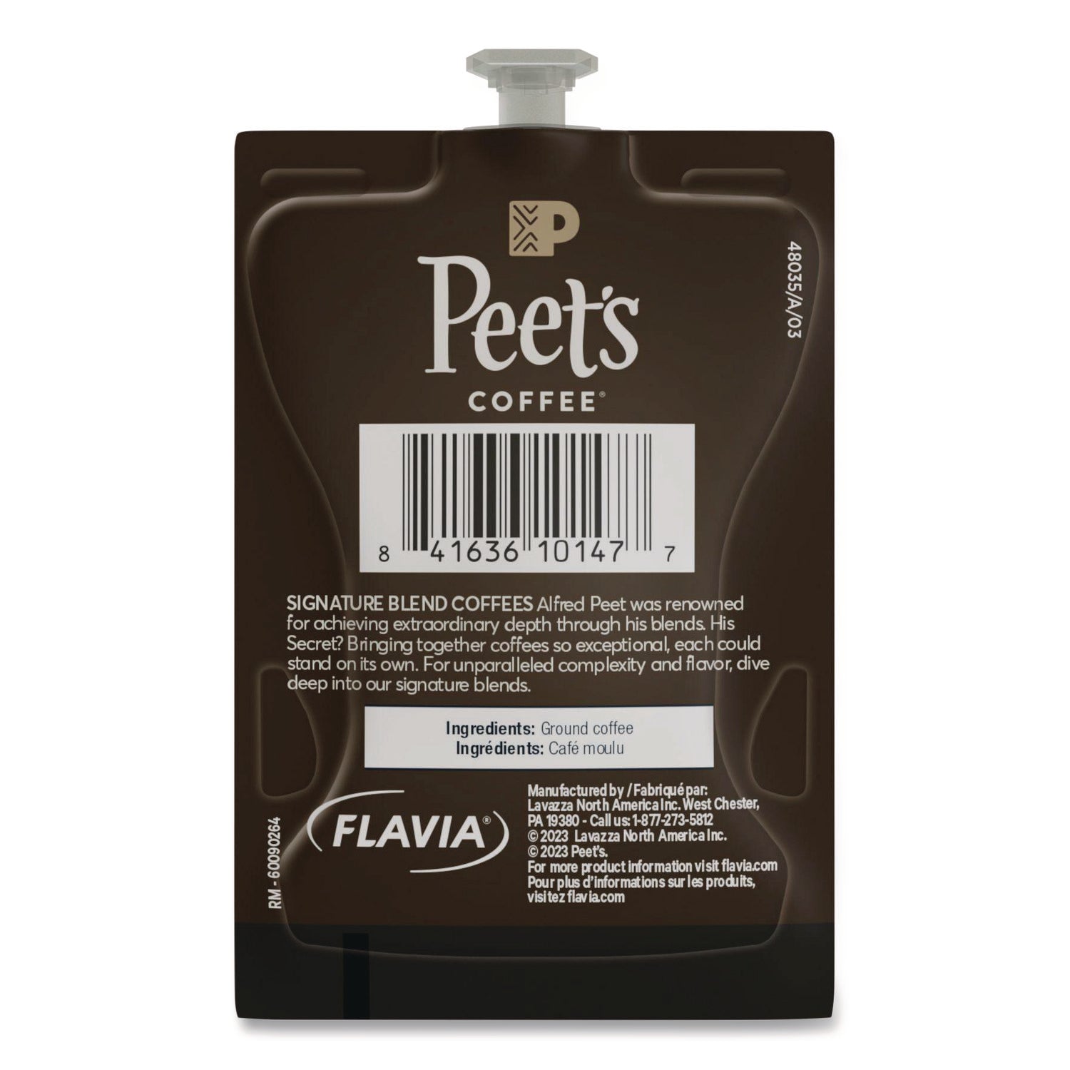 Compatible with Flavia Aroma, Flavia Barista, FLAVIA Creation 600, Flavia Creation 500, Flavia Creation 200, Flavia Creation 150, Flavia Creation 300 - Hot Coffee - Medium - Freshpack - Cafe Domingo - Kosher - 76 / Carton