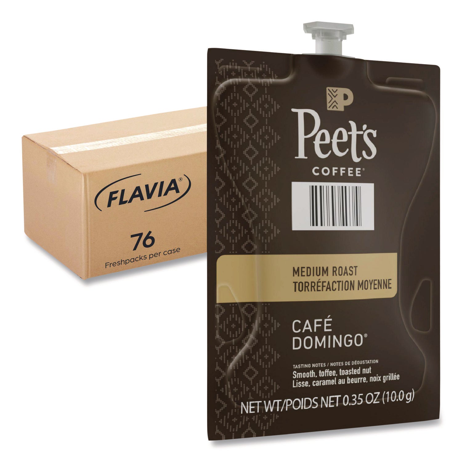 Compatible with Flavia Aroma, Flavia Barista, FLAVIA Creation 600, Flavia Creation 500, Flavia Creation 200, Flavia Creation 150, Flavia Creation 300 - Hot Coffee - Medium - Freshpack - Cafe Domingo - Kosher - 76 / Carton