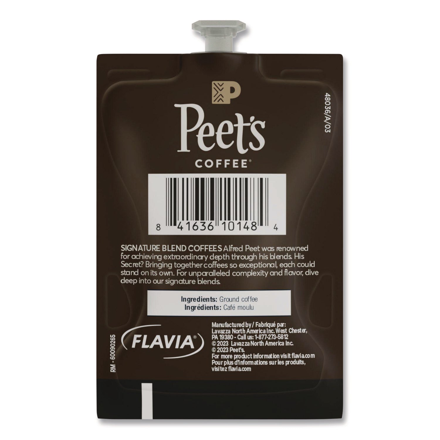 Compatible with Flavia Aroma, Flavia Barista, FLAVIA Creation 600, Flavia Creation 500, Flavia Creation 200, Flavia Creation 150, Flavia Creation 300 - Hot Coffee - Dark - Freshpack - French Roast - Kosher - 76 / Carton