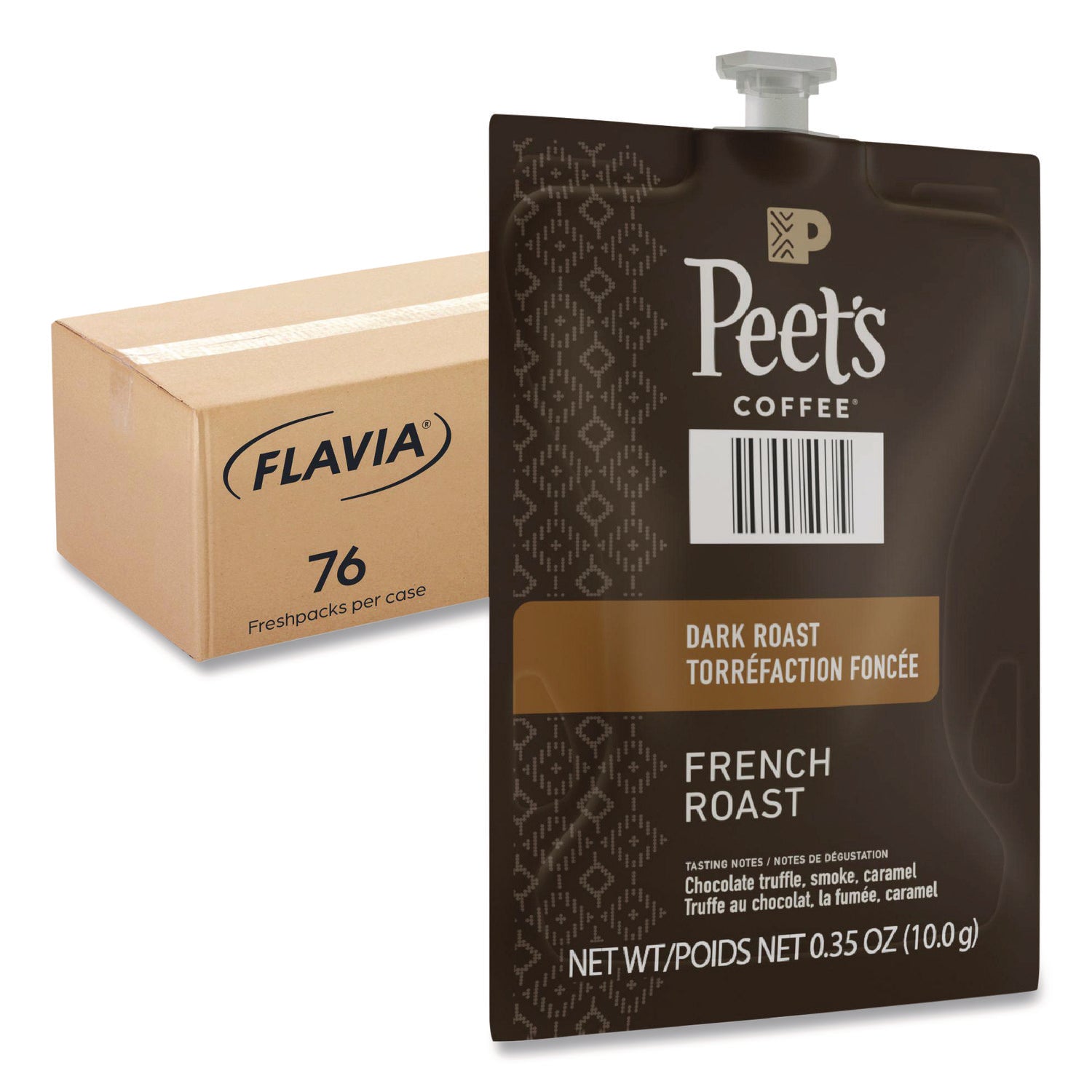 Compatible with Flavia Aroma, Flavia Barista, FLAVIA Creation 600, Flavia Creation 500, Flavia Creation 200, Flavia Creation 150, Flavia Creation 300 - Hot Coffee - Dark - Freshpack - French Roast - Kosher - 76 / Carton