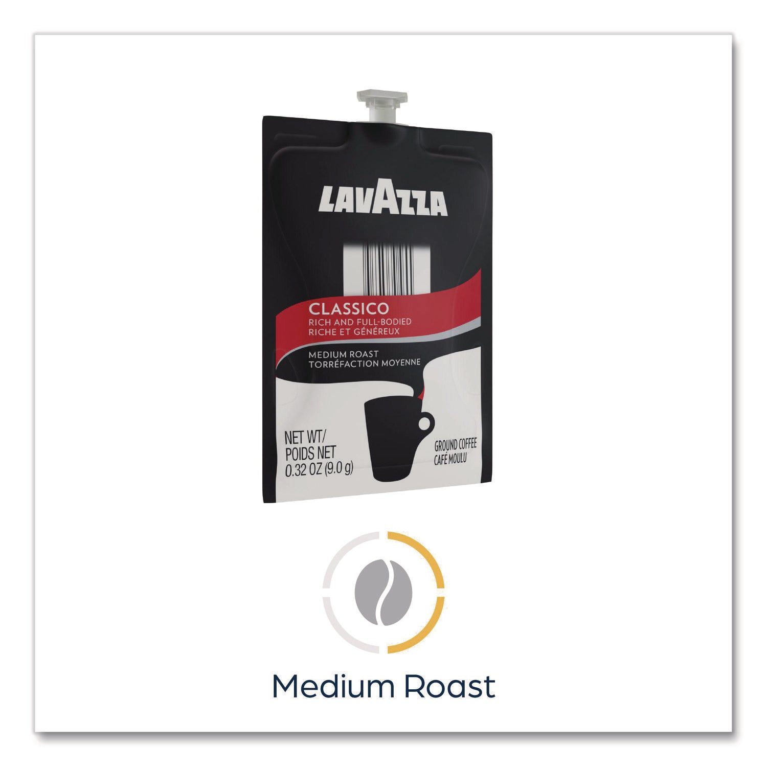 Flavia Classico Coffee Freshpack, Medium Roast, Arabica & Robusta Blend, Kosher, 0.3 oz Each, 76 Freshpacks per Carton