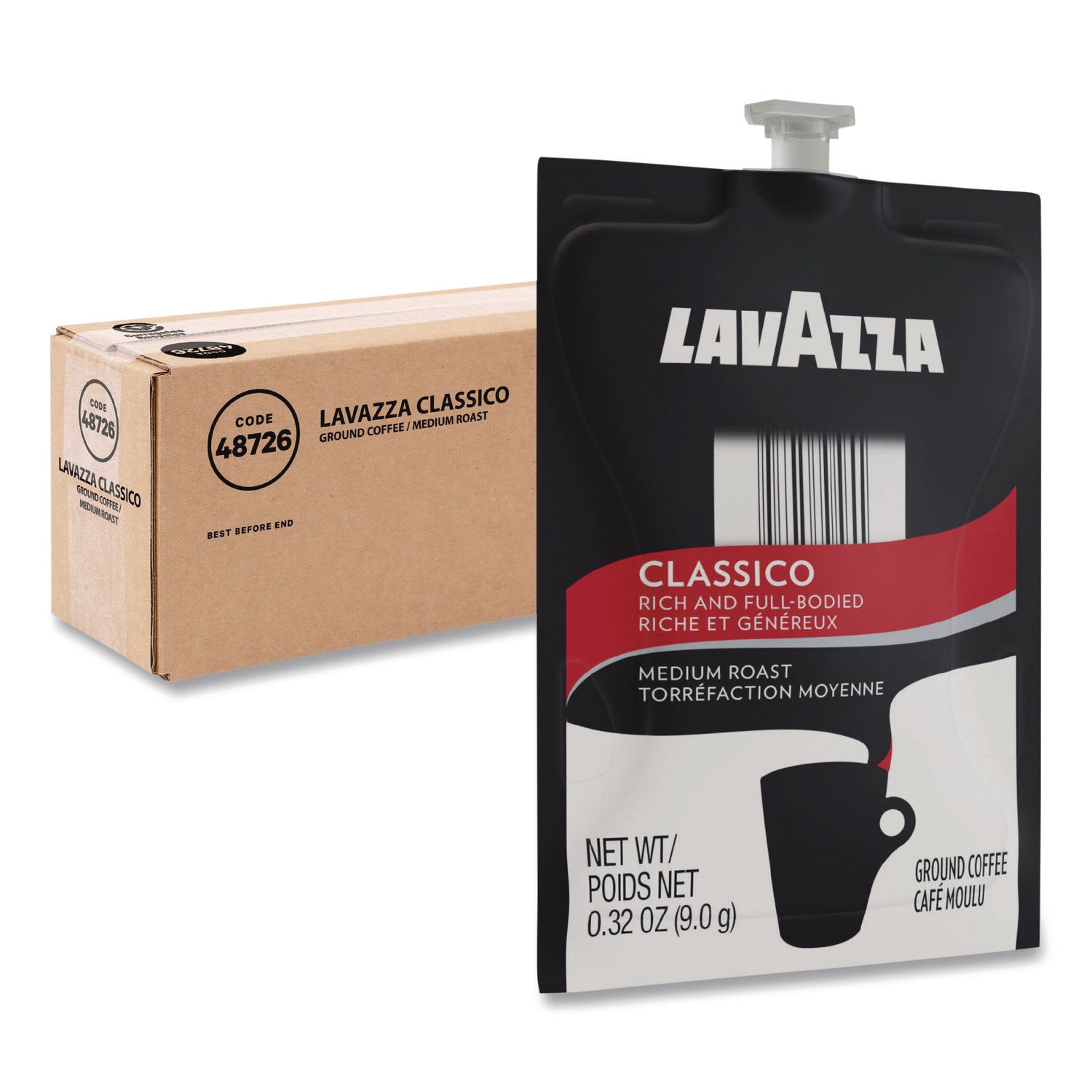 Flavia Classico Coffee Freshpack, Medium Roast, Arabica & Robusta Blend, 0.3 oz Each, 38 Freshpacks per Carton, Compatible with Flavia Aroma, Creation 300 & 600 Brewers