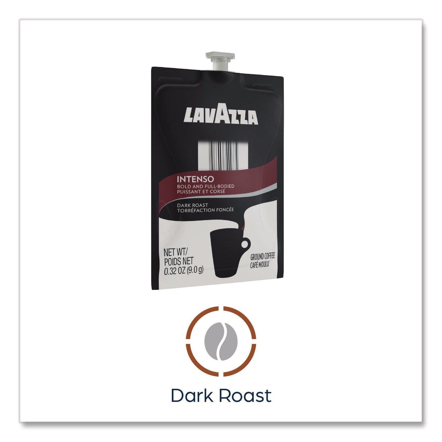Flavia Intenso Dark Roast Coffee Freshpacks, Medium/Dark, 0.3 oz, Arabica & Robusta Blend, Kosher, 38 Freshpacks per Carton