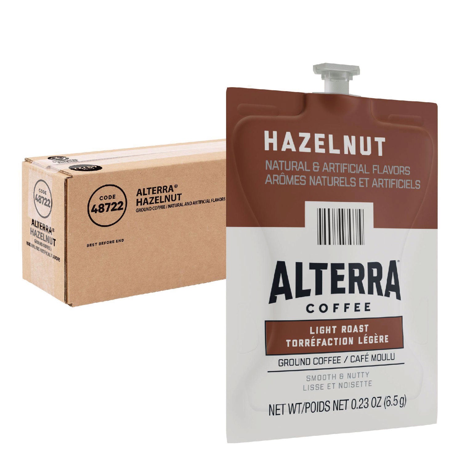 Flavia Alterra Hazelnut Flavored Coffee Freshpack, Light Roast, 0.2 oz, Kosher, 40 Freshpacks per Carton