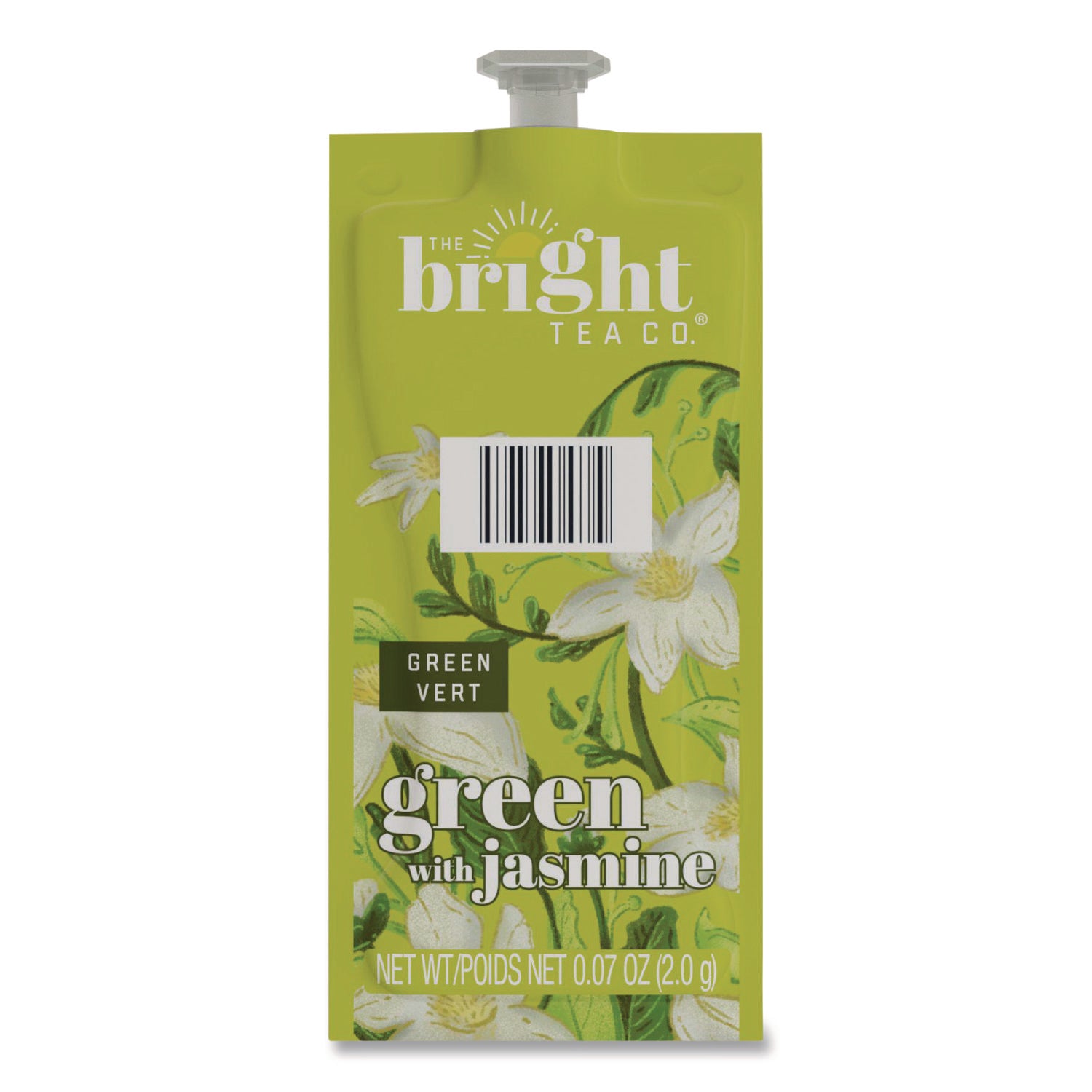 Flavia Bright Tea Co Green Tea with Jasmine, Caffeinated, Kosher, Freshpack, 40/Carton