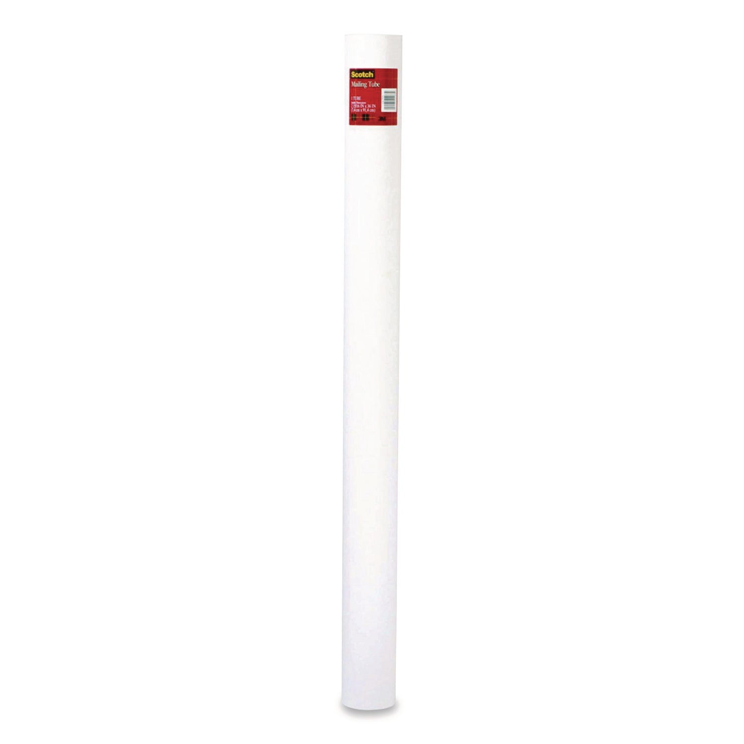 Mailing Tube, 36" Long, 3" Diameter, White, 12/Carton