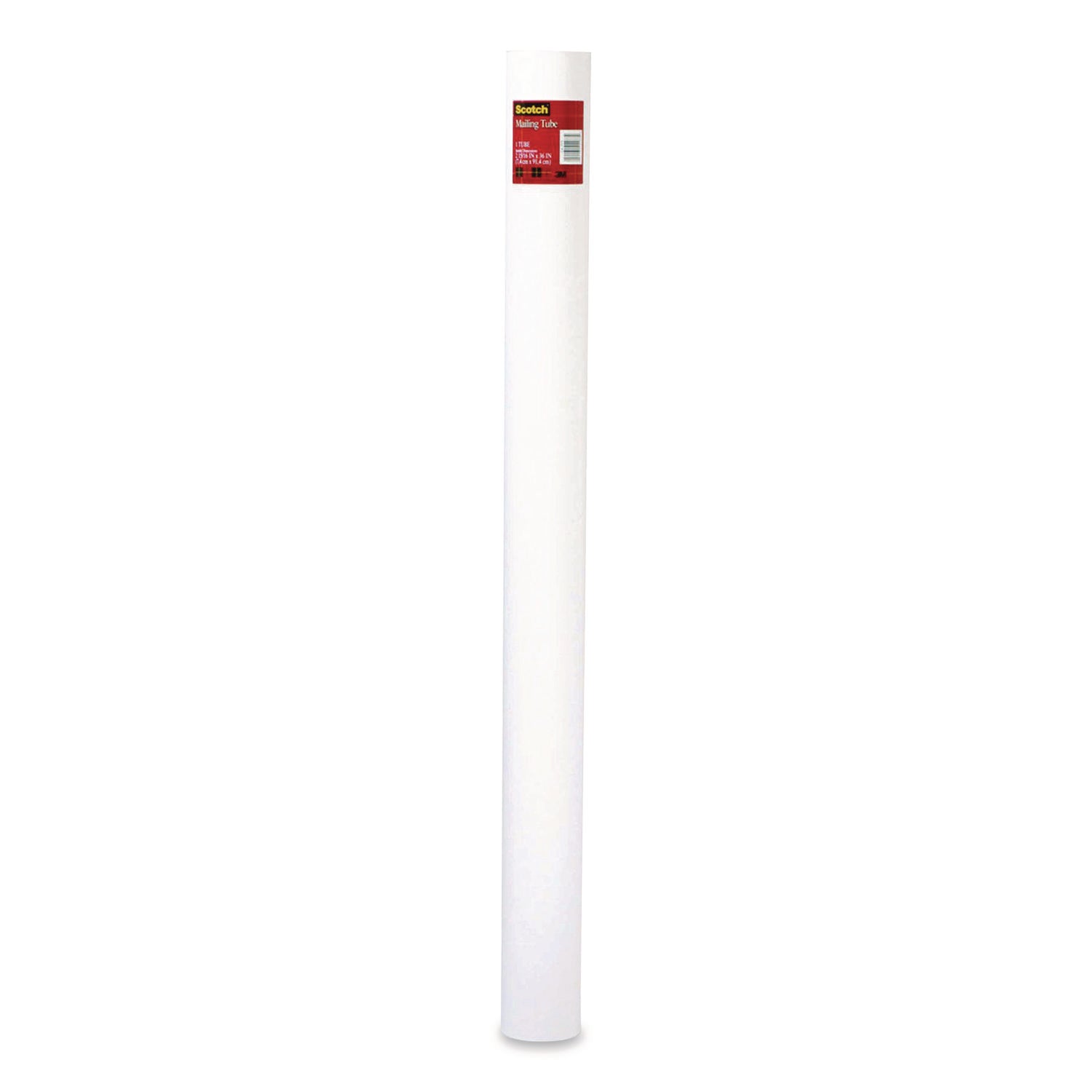 Mailing Tube, 48" Long, 4" Diameter, White, 12/Carton
