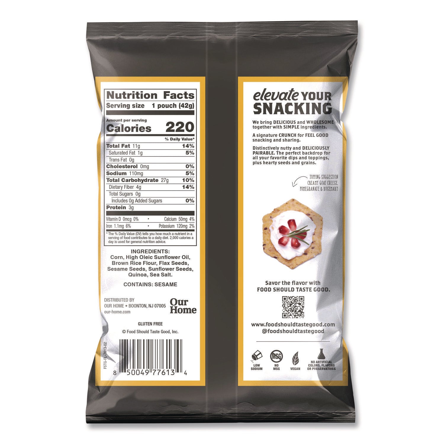 Tortilla Chips, Multigrain with Sea Salt, 1.5 oz, 24/Carton