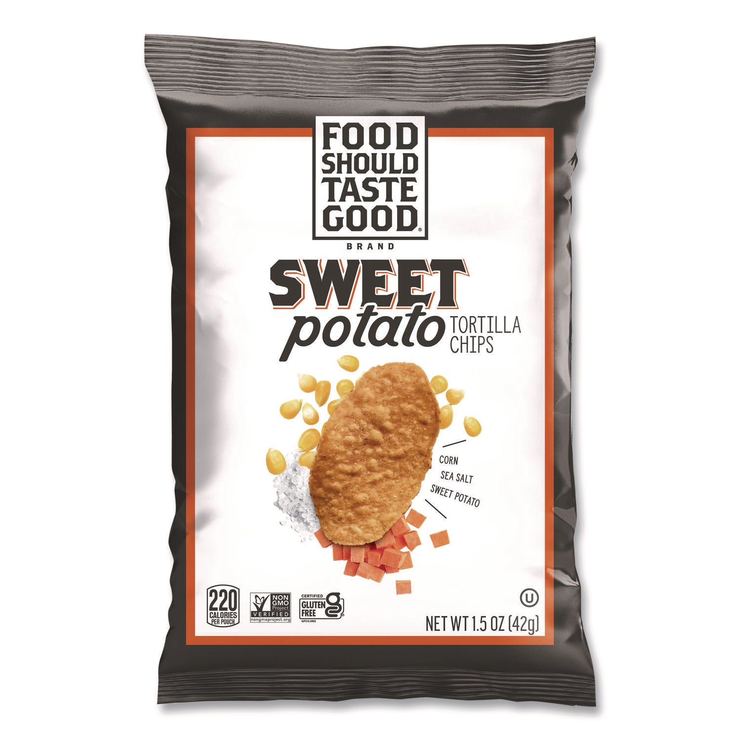 Tortilla Chips, Sweet Potato with Sea Salt, 1.5 oz, 24/Carton
