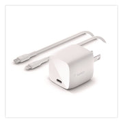 BOOST CHARGE USB-C PD 3.0 PPS Wall Charger + USB-C to USB-C Cable, White