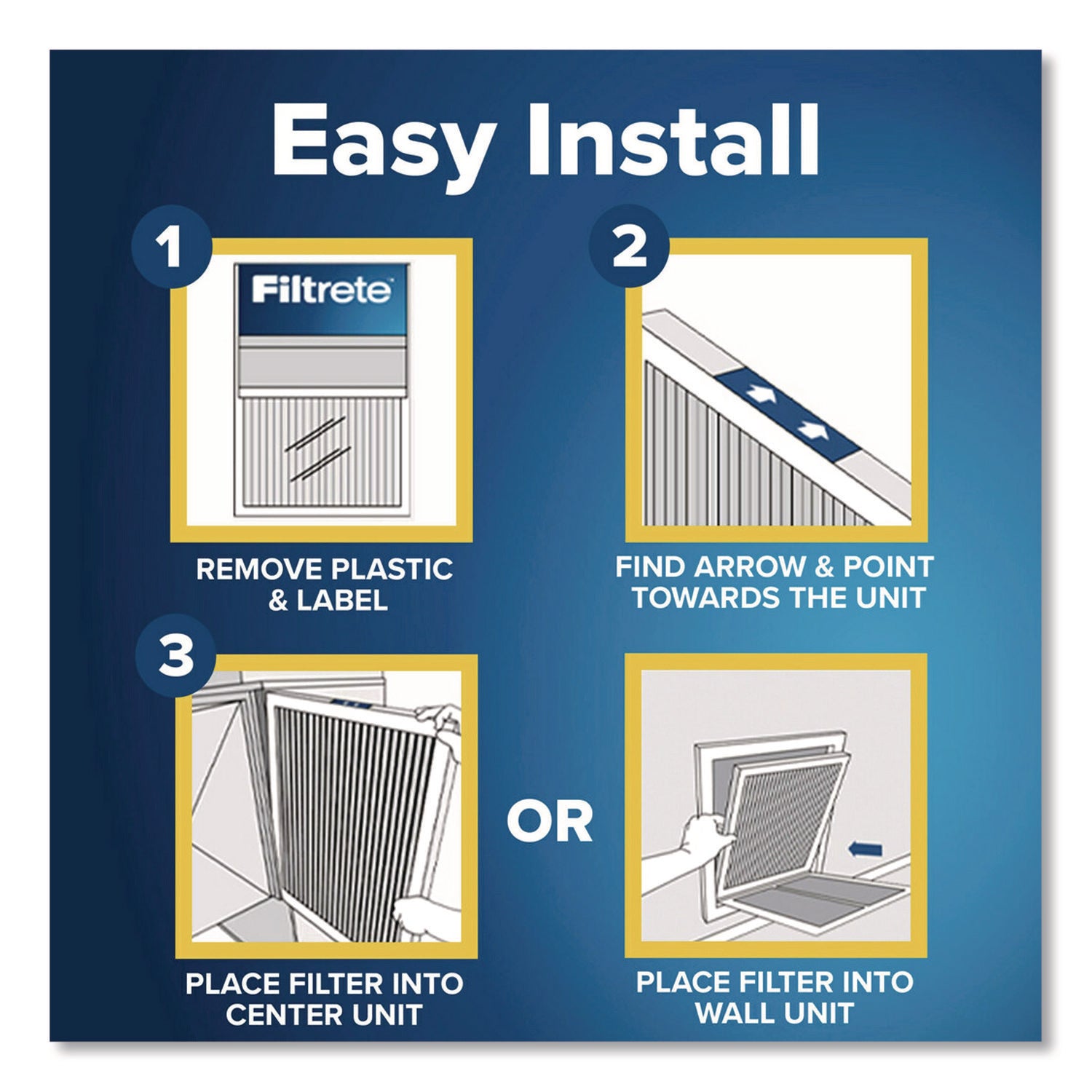 High Performance Air Filter, 14 x 25, 4/Carton