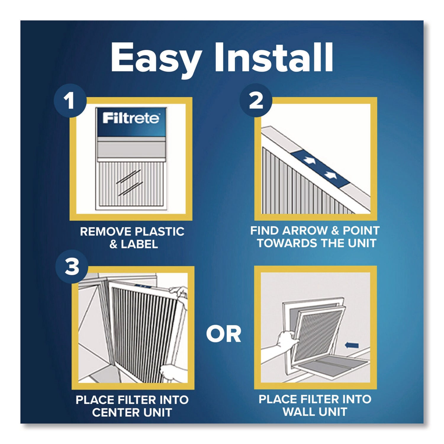 High Performance Air Filter, 14 x 20, 4/Carton