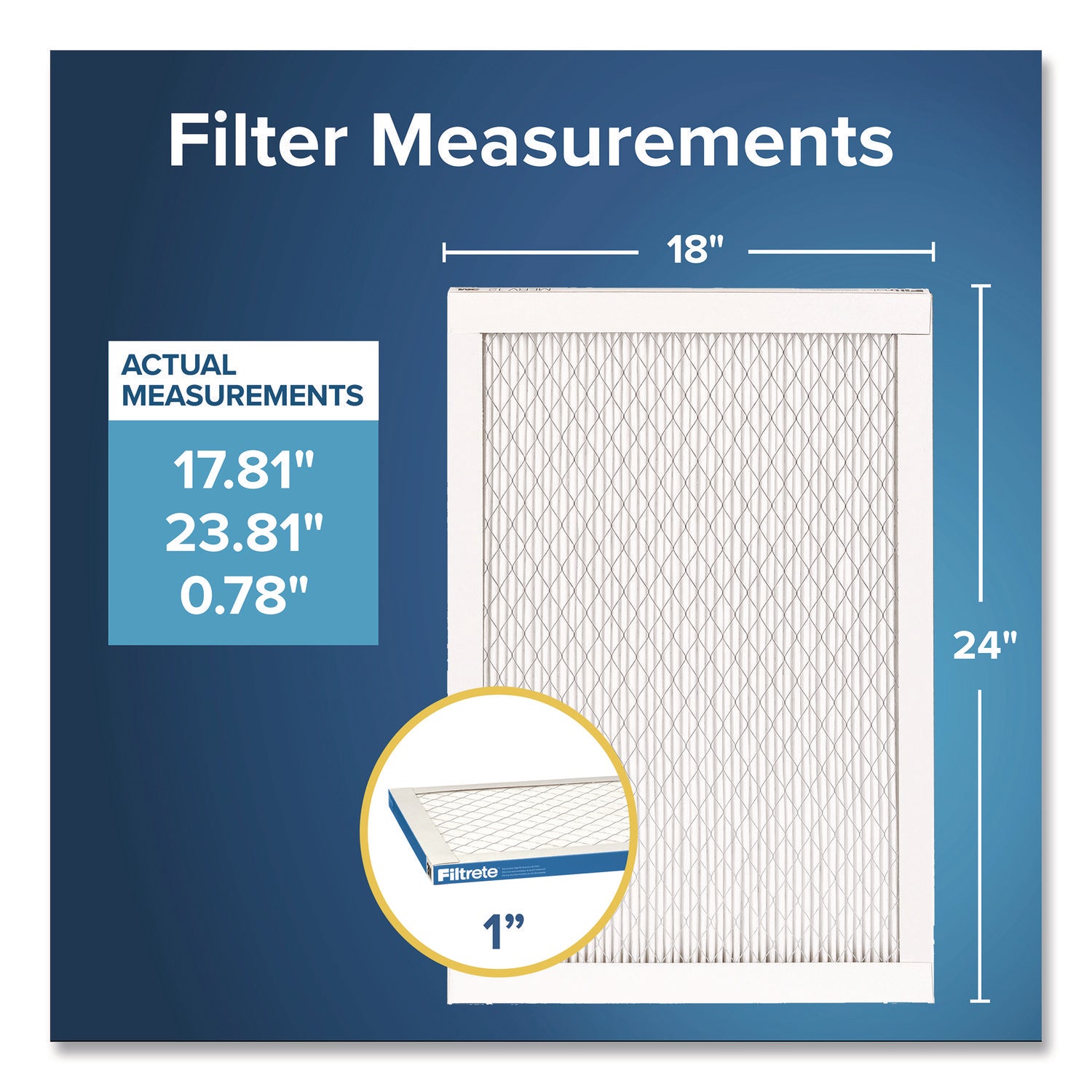 Premium Allergen, Bacteria and Virus Filter, 18 x 24, 4/Carton