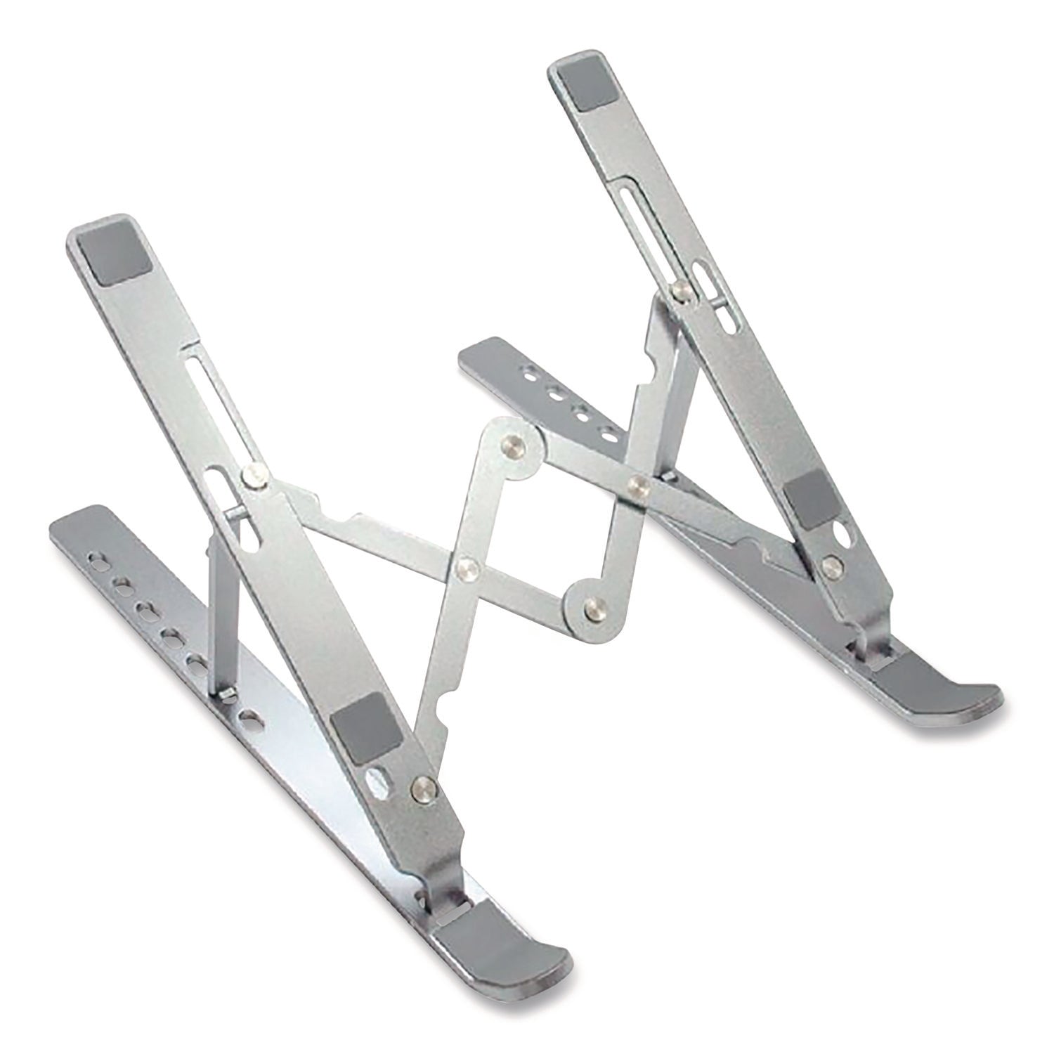 Portable Laptop Riser Stand, 11.85" x 2.5" to 5.5", Silver