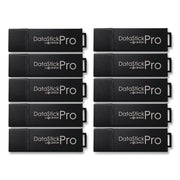 DataStick Pro USB 3.2 Type A Flash Drive, 32 GB, Black, 10/Pack
