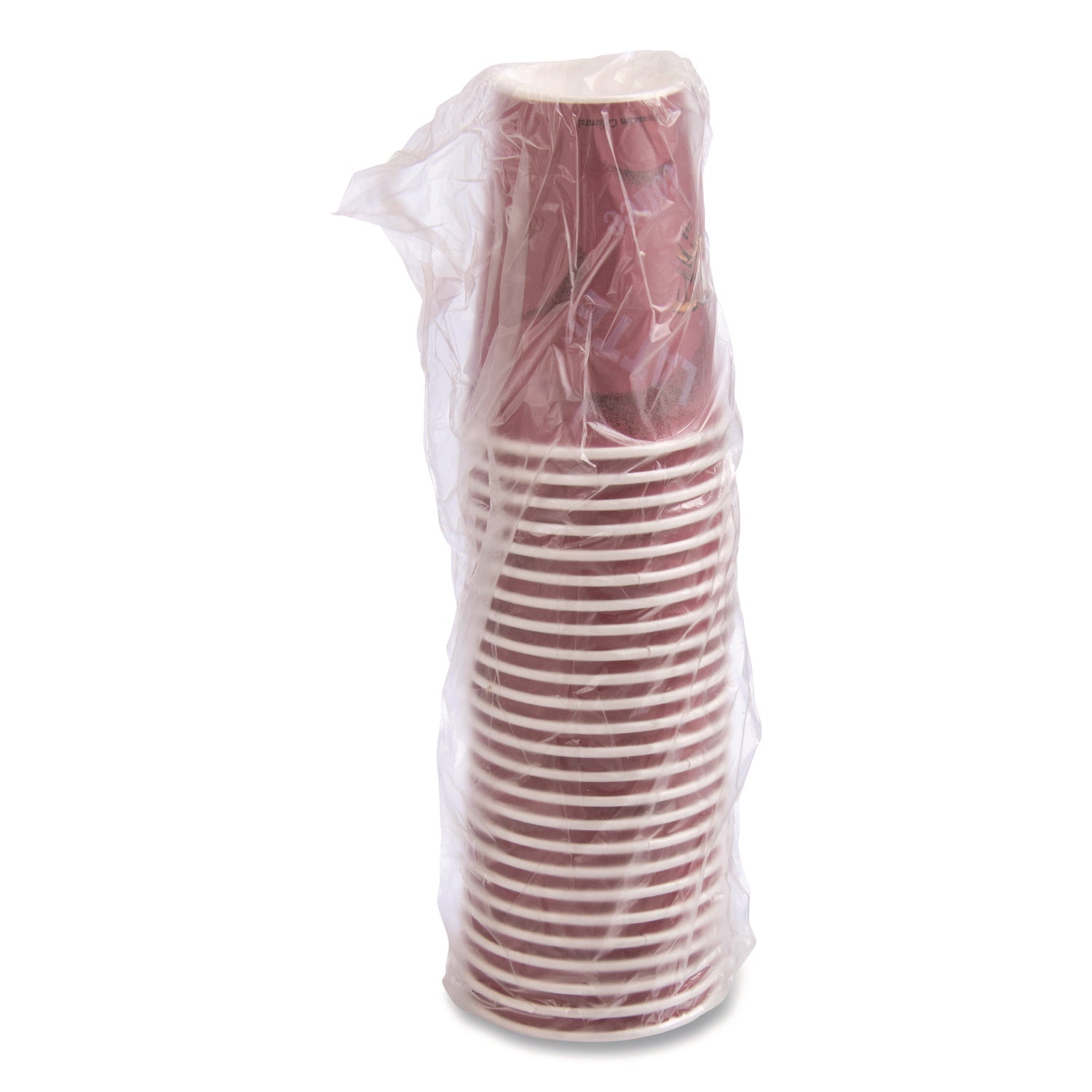 12 fl oz - Maroon - Poly Paper - Hot Drink, Coffee, Tea, Cocoa - 300 / Carton