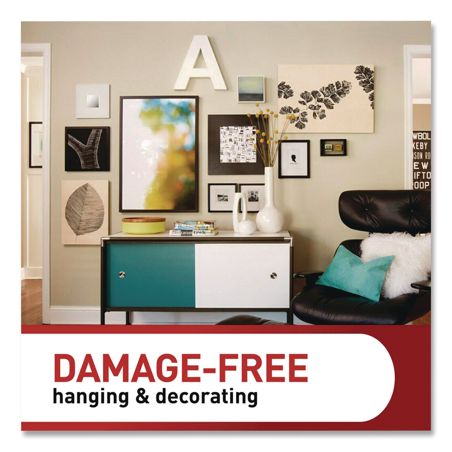 19.84 lb (9 kg) Capacity - for Apartment, Art, Board, Clock, Concrete, Decoration, Dorm, Frame, Home, Mirror, Office, ... - White - 1 Pack