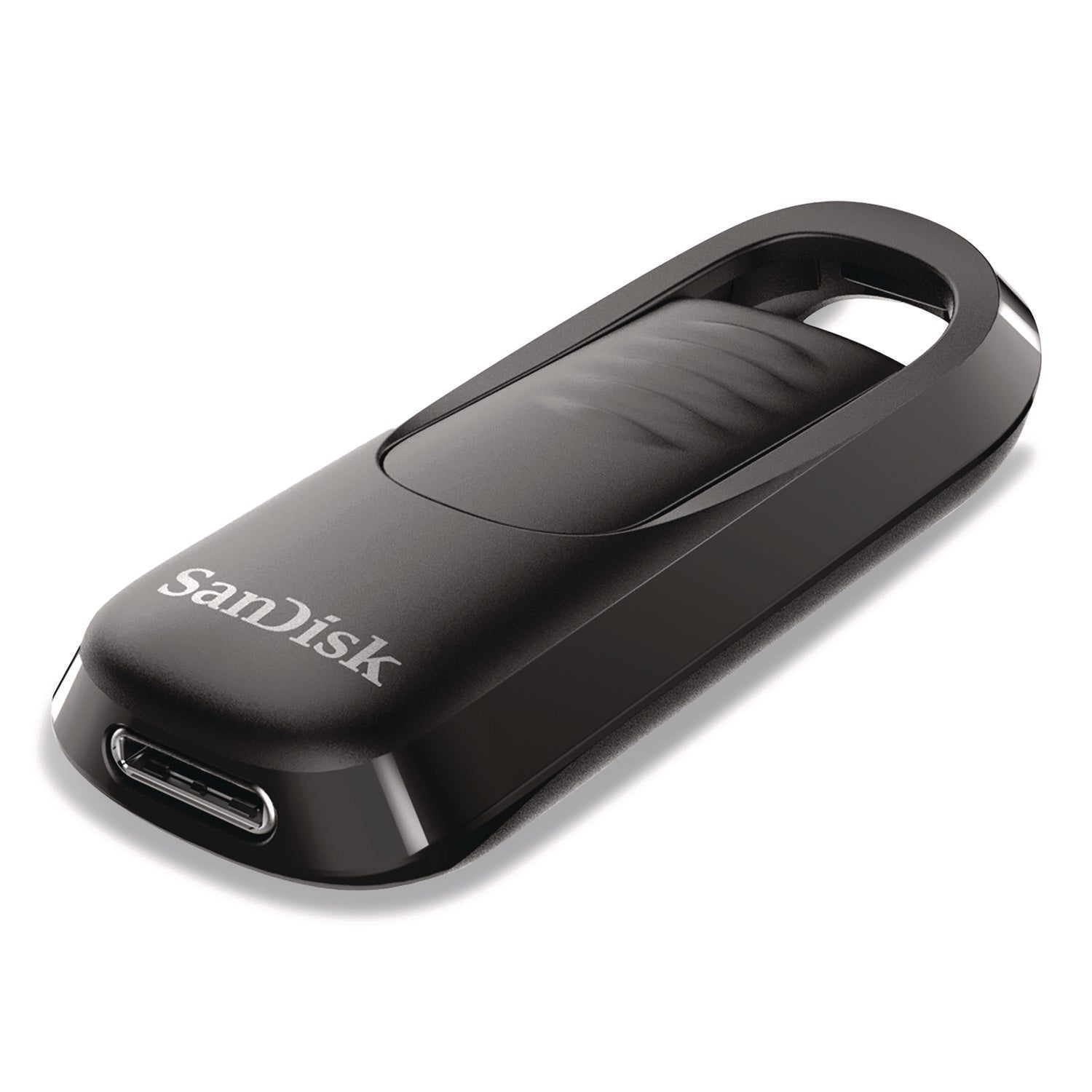 Ultra Slider USB 3.2 Type C Flash Drive, 128 GB, Black