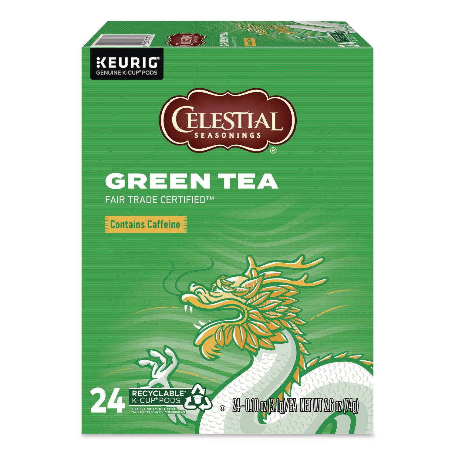 Compatible with Keurig Brewer - Green Tea - 24 / Box
