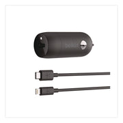 BOOST CHARGE USB-PD Car Charger + Lightning to USB-C Cable, 20 W, USB-C, Black