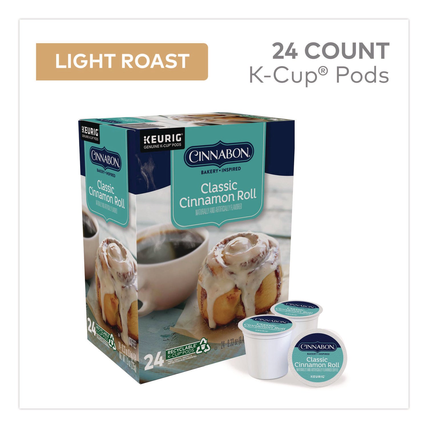 Cinnabon&reg; K-Cup, Pod Classic Cinnamon Roll Coffee