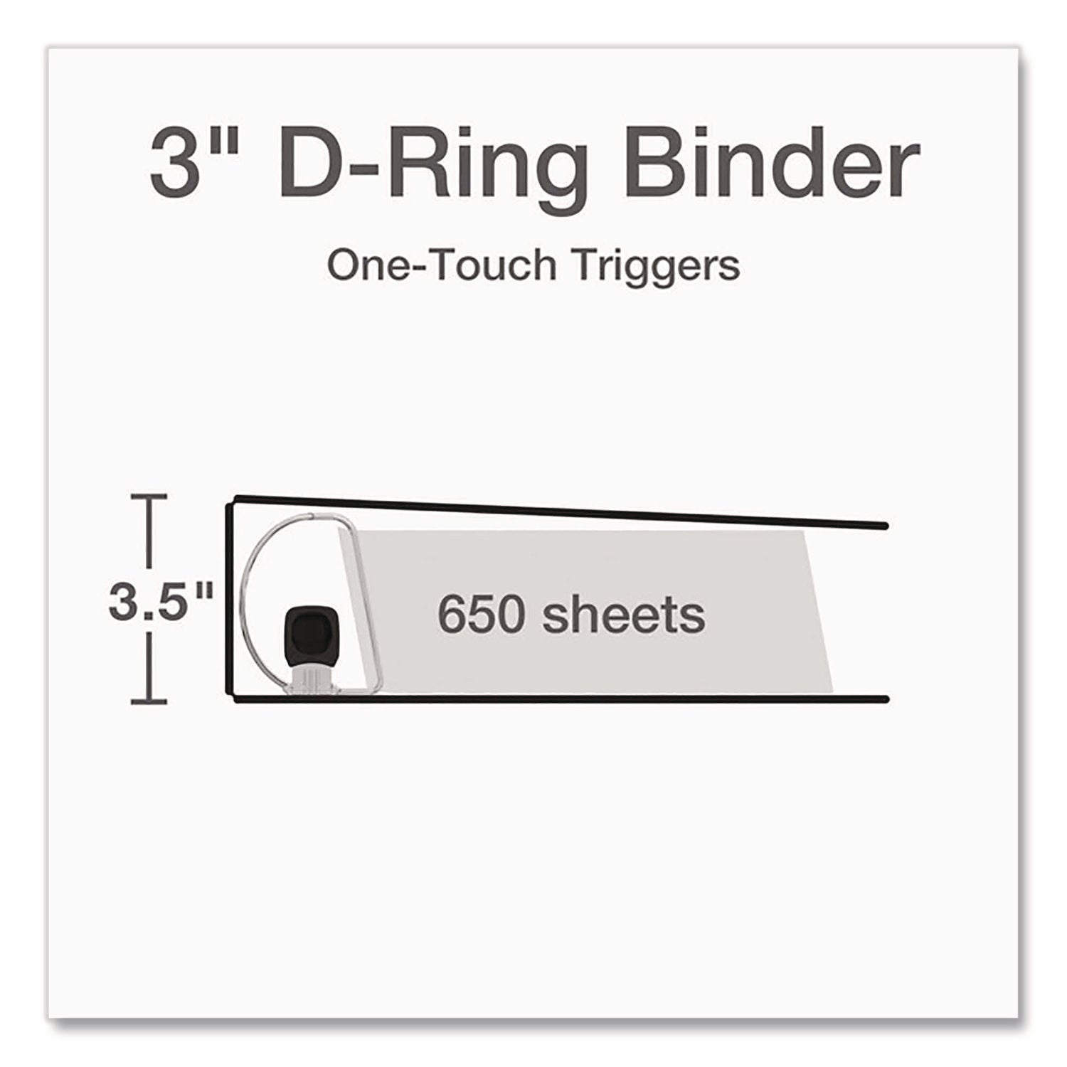Cardinal Premier ONE-TOUCH Easy Open Locking Slant-D Ring Binder, 3" Capacity, 650 Sheets, Letter Size, 3 Rings, 4 Pockets, White, 1 Each